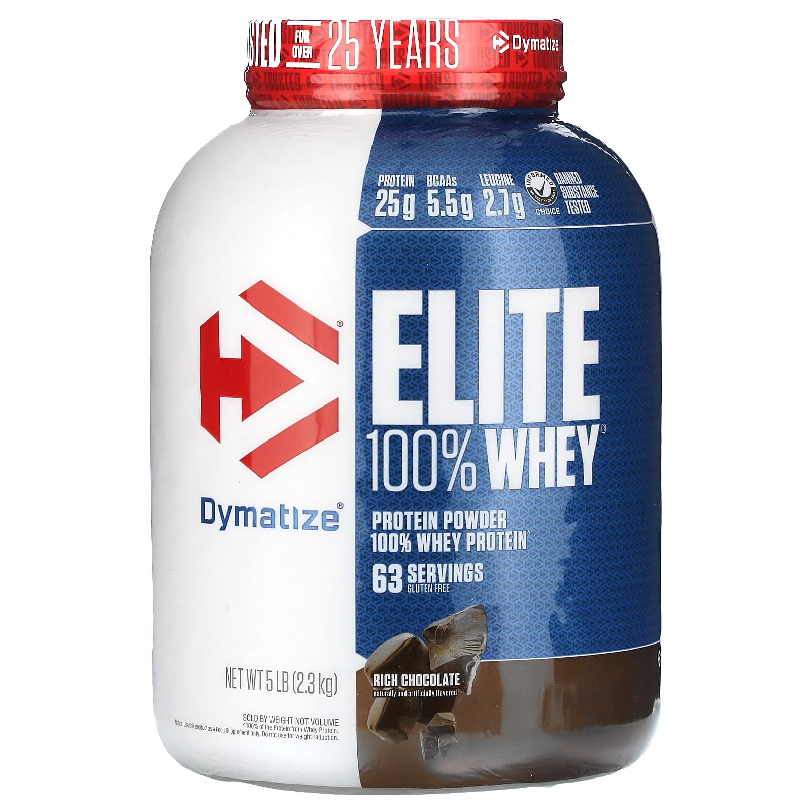 Dymatize Elite порошок из 100 сывороточного протеина насыщенный шоколад 23 кг 5 фунтов 14290₽