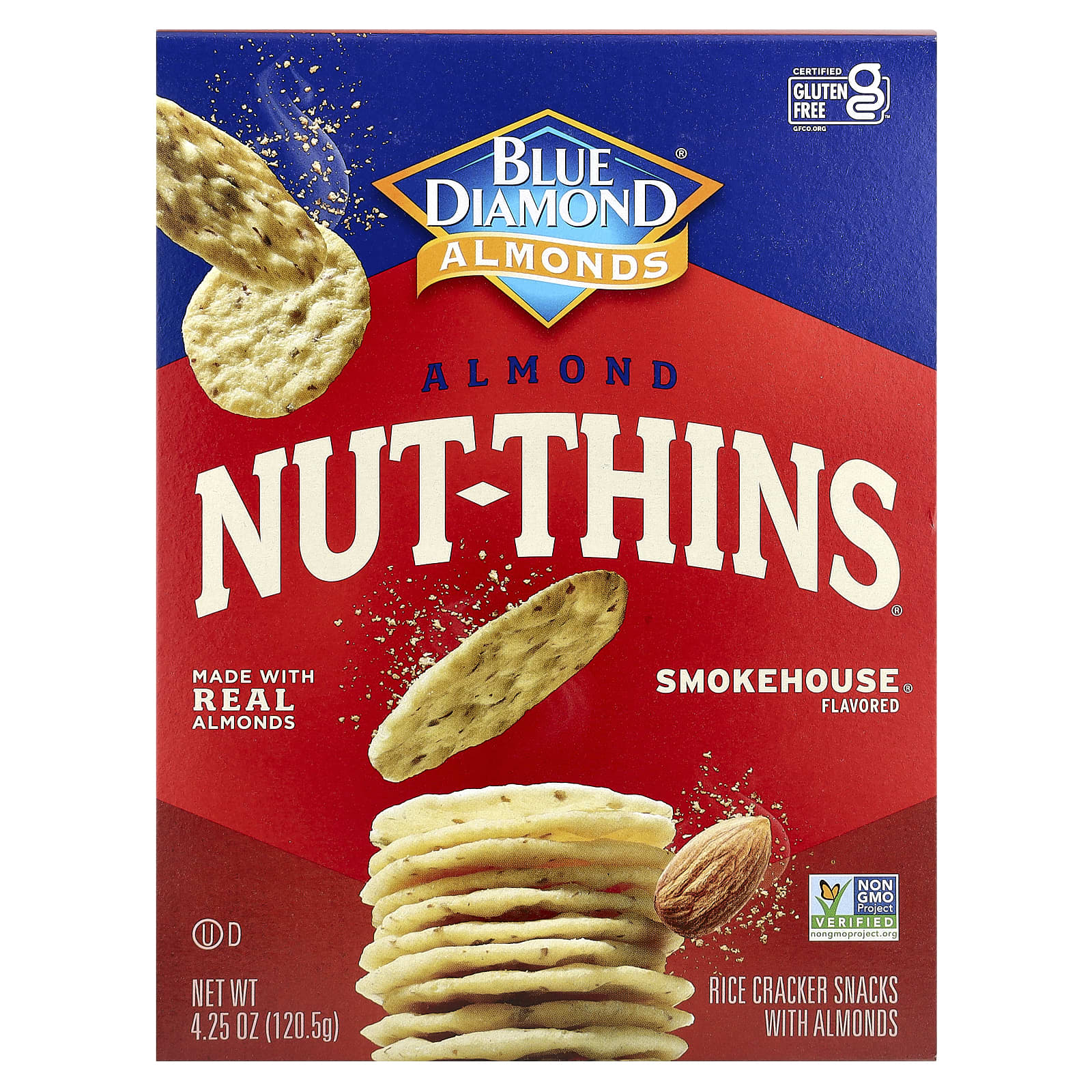 Blue Diamond Almond Nut-Thins снэки из рисовых крекеров с миндалем коптильня 1205 г 425 унции 1590₽