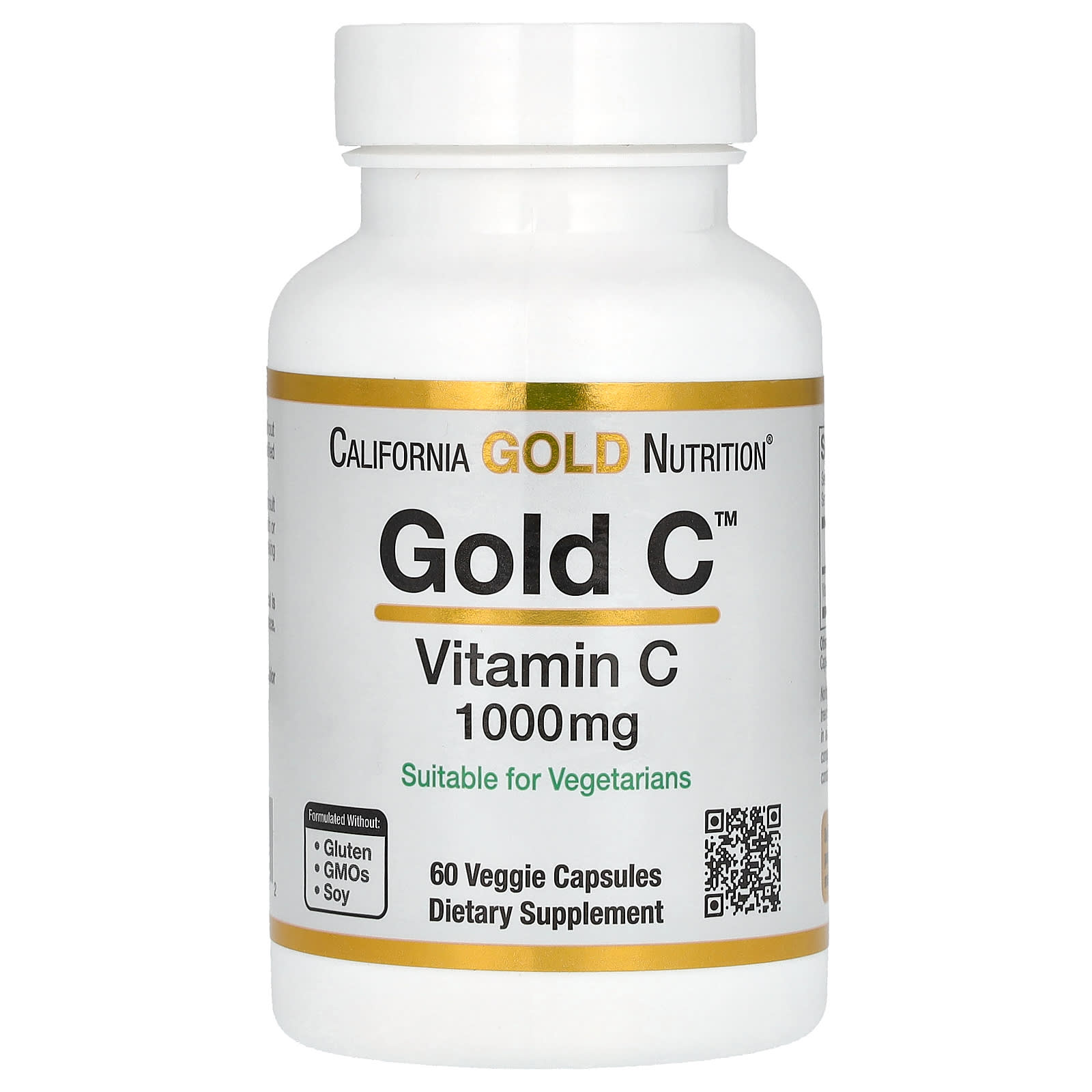 California Gold Nutrition Gold C витамин C класса USP 1000 мг 60 вегетарианских капсул 1690₽