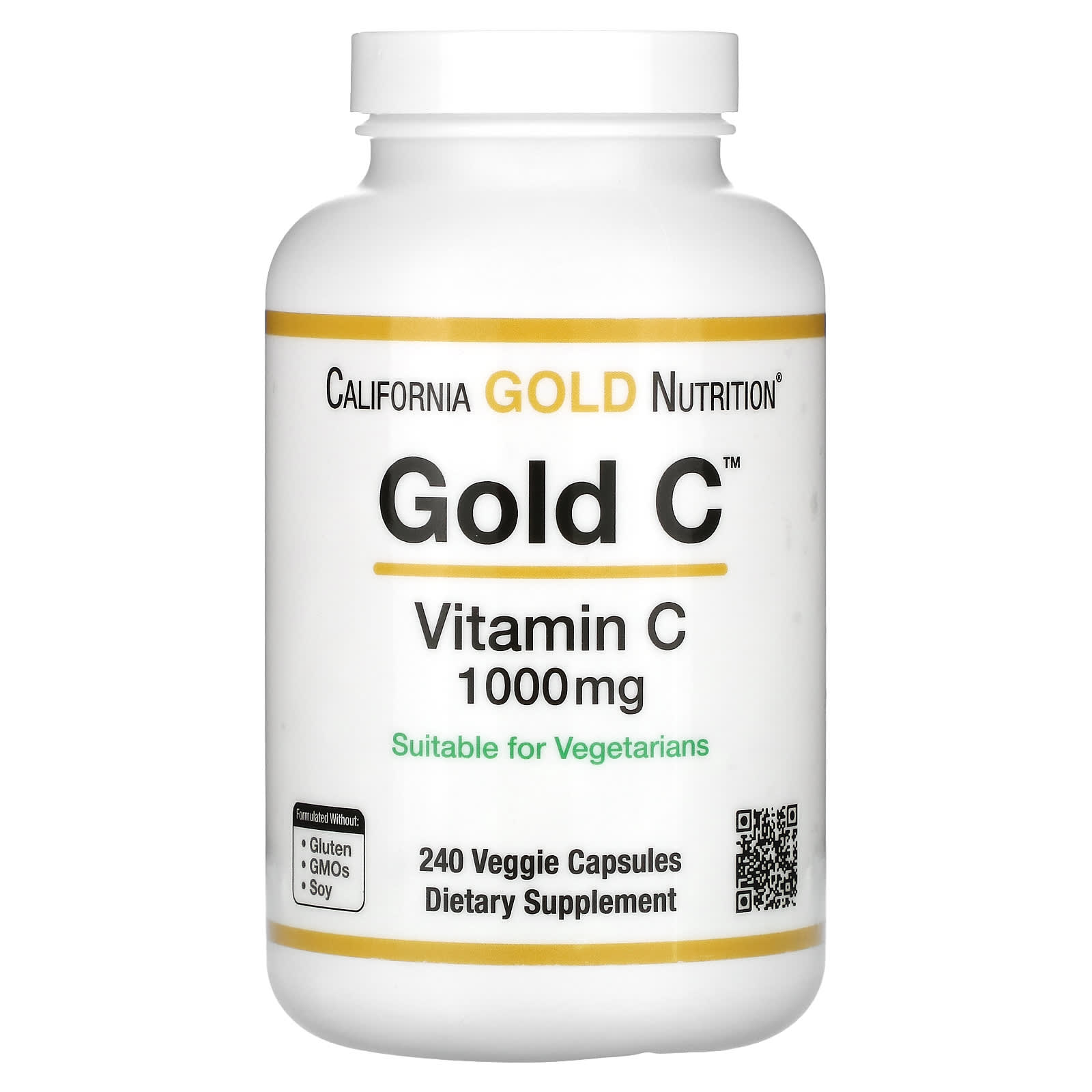 California Gold Nutrition Gold C витамин C класса USP 1000 мг 240 вегетарианских капсул 2790₽