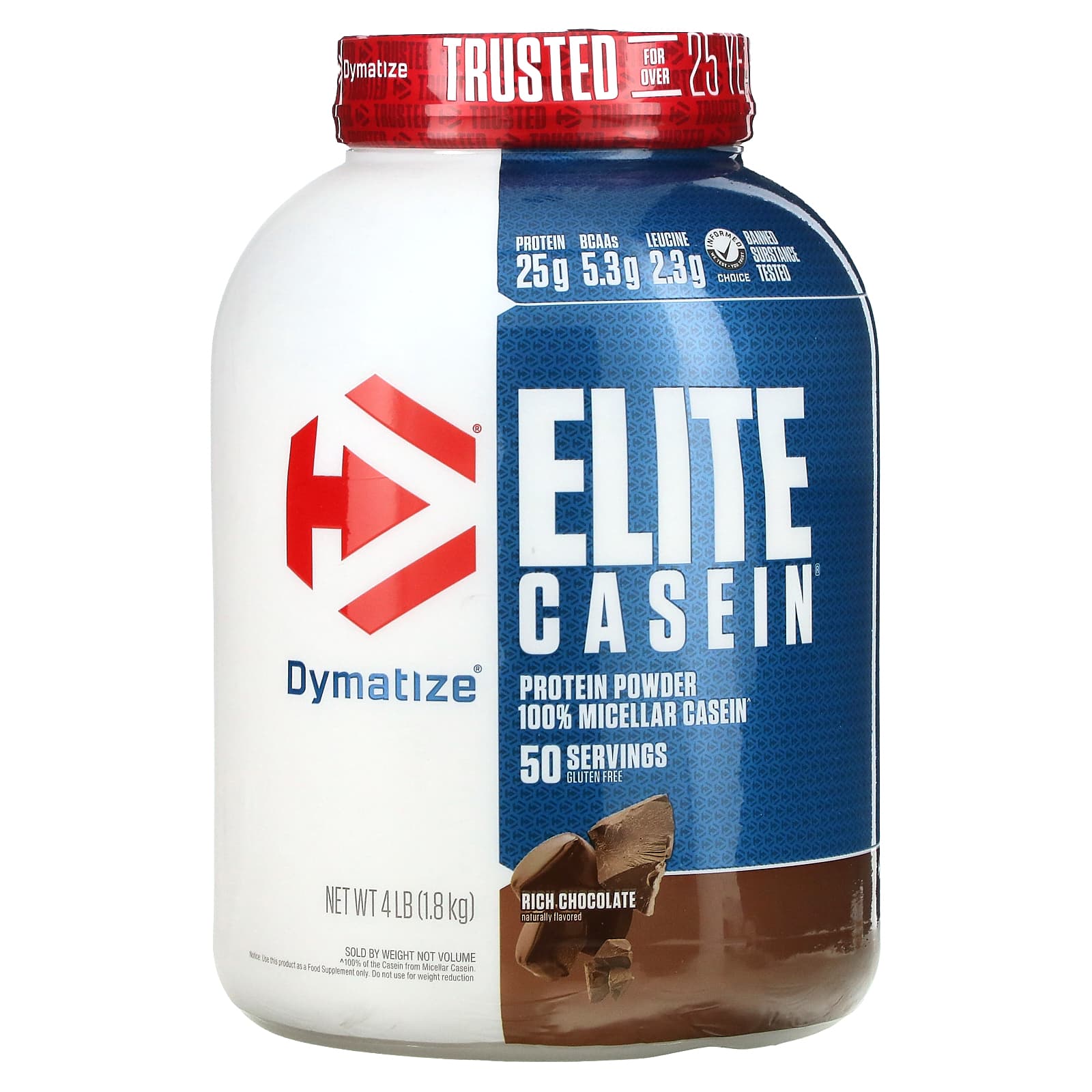 Dymatize Elite Casein Rich Chocolate 4 фунта 1836 г 15290₽