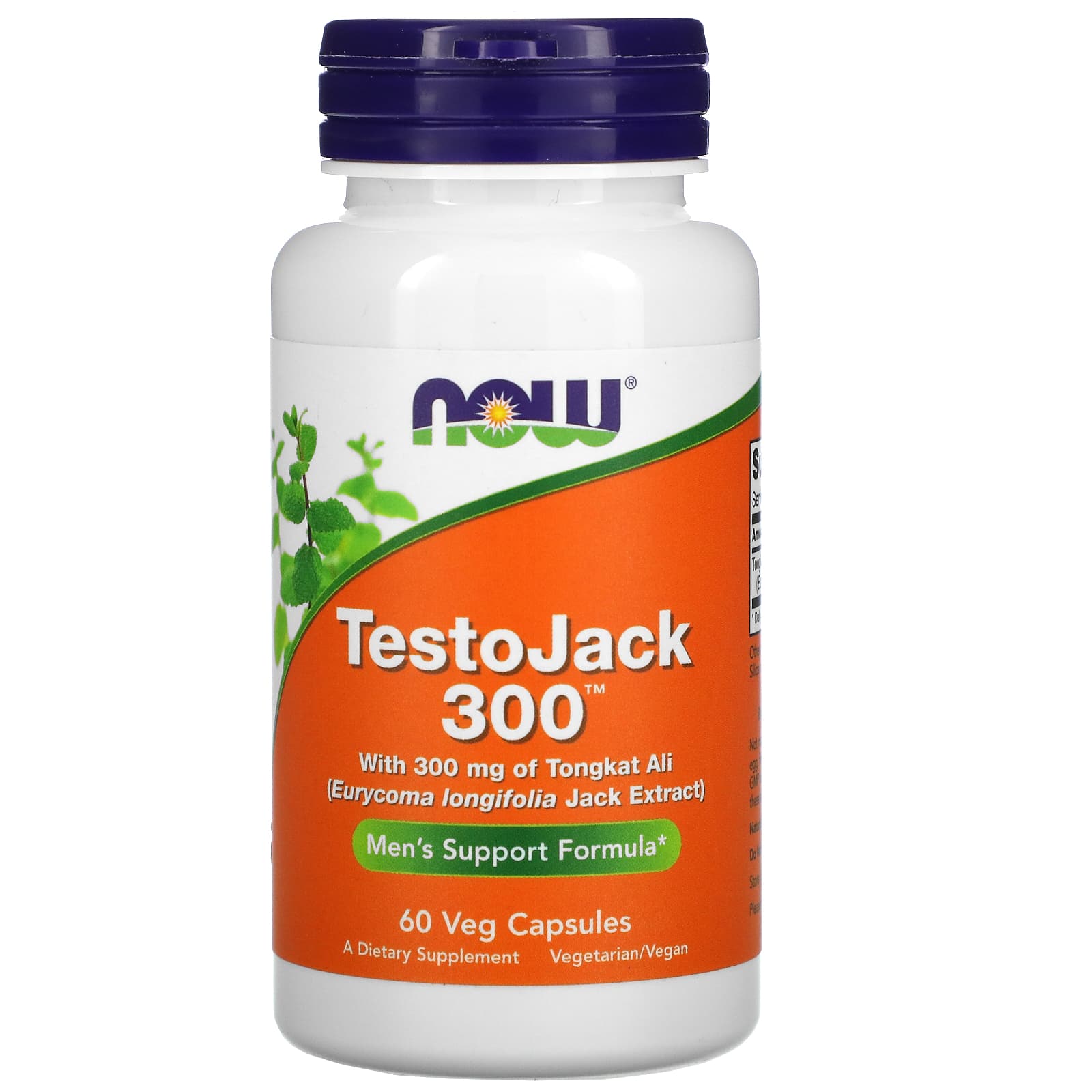 NOW Foods TestoJack 300 300 мг 60 вегетарианских капсул 4690₽