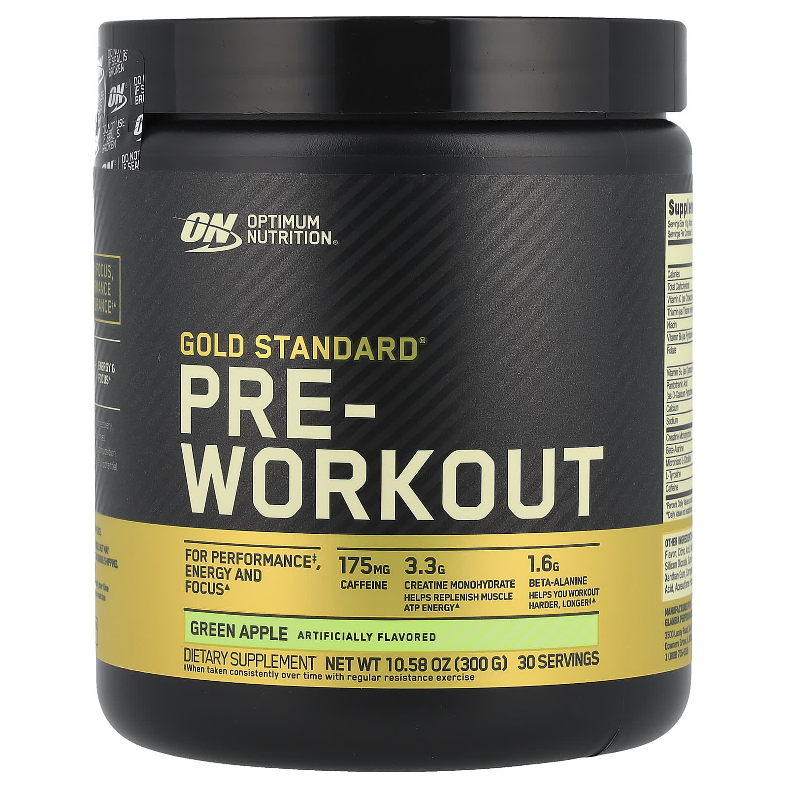 Optimum Nutrition Gold Standard предтренировочная добавка зеленое яблоко 300 г 1058 унции 6290₽