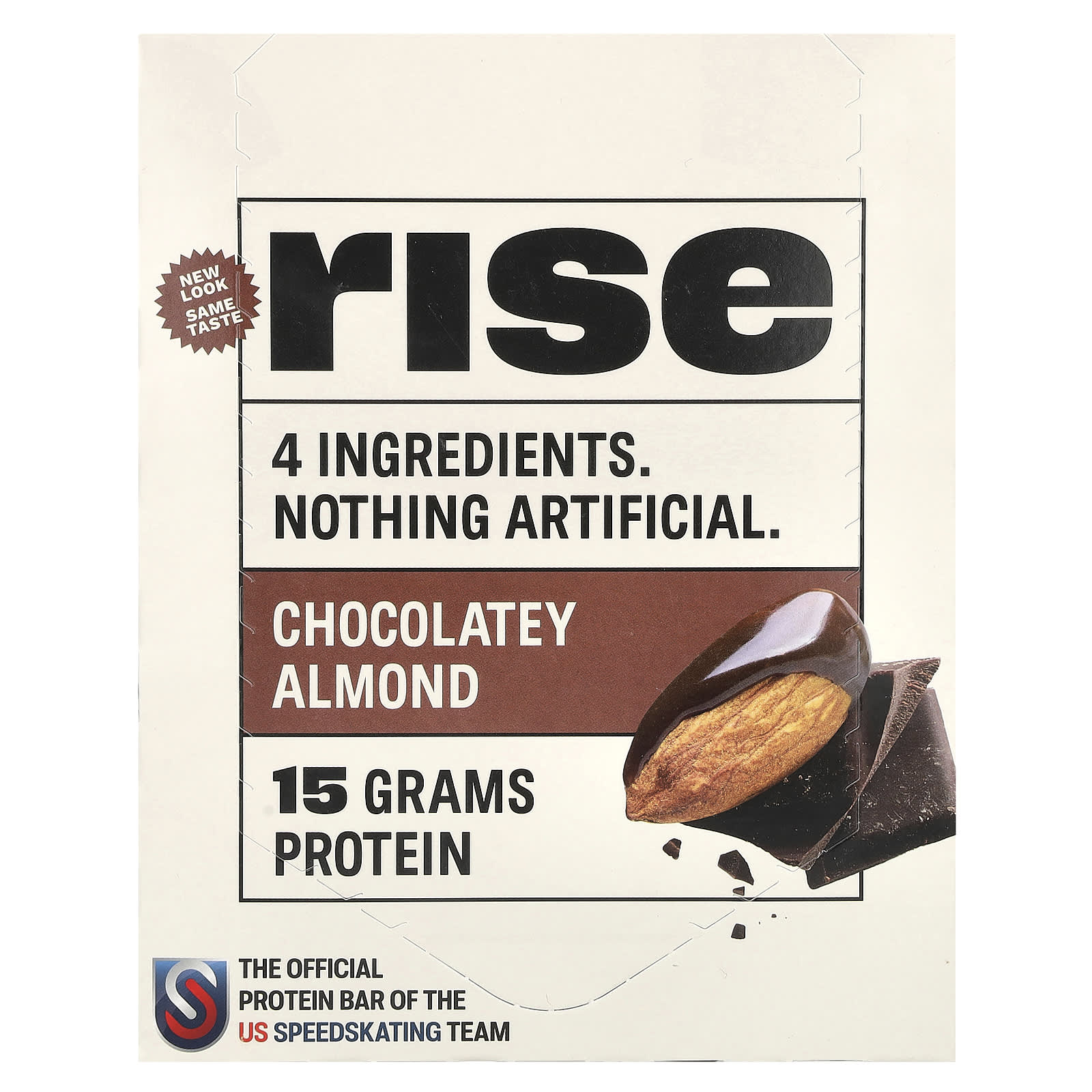 Rise Bar The Simplest Protein протеиновый батончик с шоколадным вкусом миндаля 12 батончиков по 60 г 21 унции 2790₽