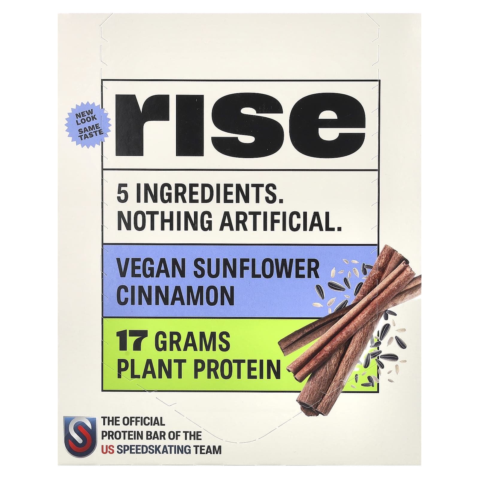 Rise Bar The Simplest Protein Bar веганская подсолнечная корица 12 батончиков по 60 г 21 унции 5290₽