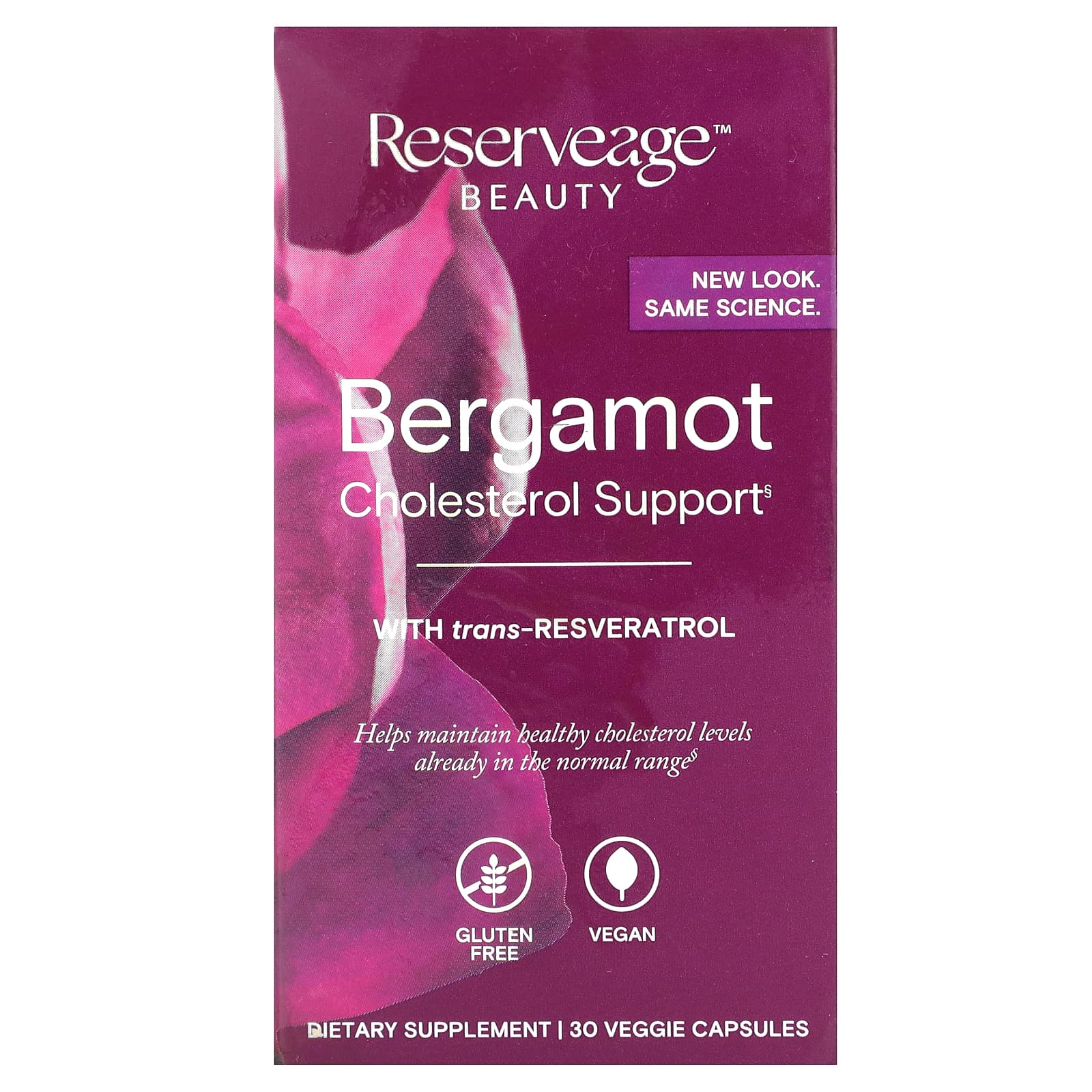 Reserveage Beauty Bergamot Cholesterol Support 30 растительных капсул 6090₽
