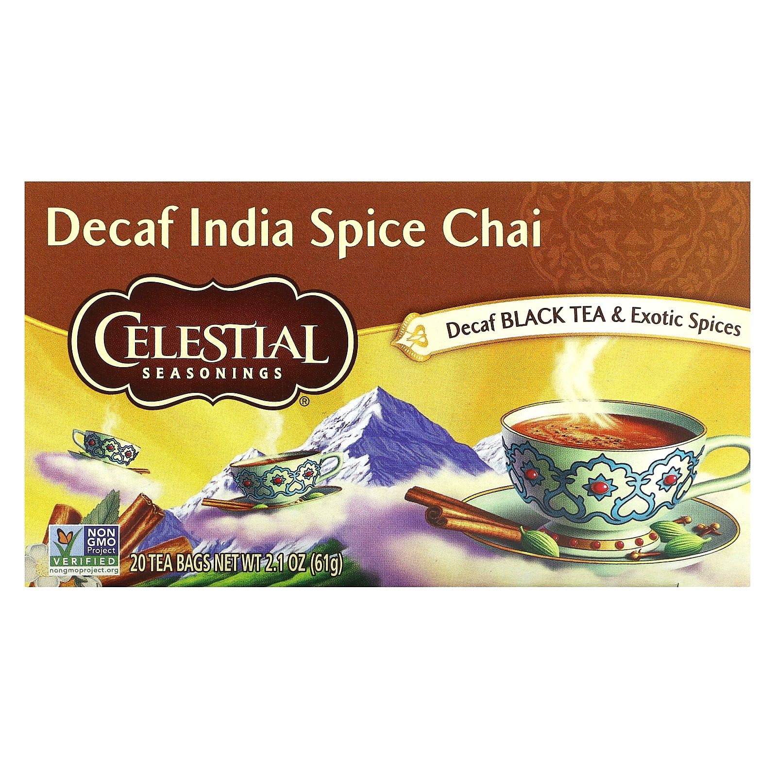 Celestial Seasonings черный чай с экзотическими специями индийский чай со специями без кофеина 20 чайных пакетиков 61 г 21 унции 1590₽