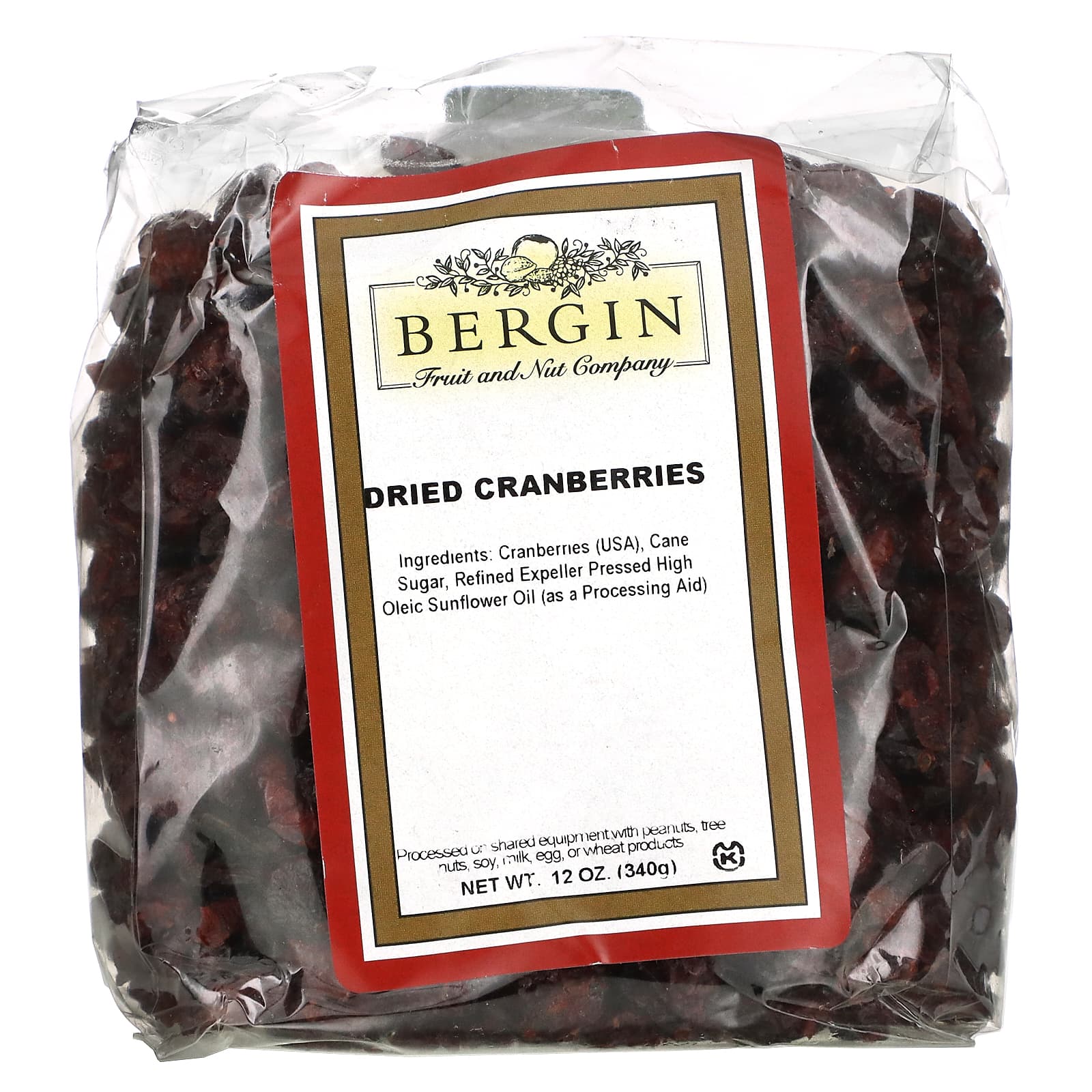 Bergin Fruit and Nut Company Сушеная клюква 340 г 12 унций 1890₽