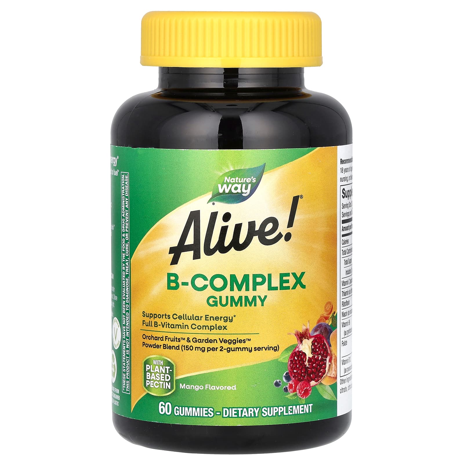 Natures Way Alive комплекс витаминов группы B со вкусом манго 60 жевательных таблеток 2090₽
