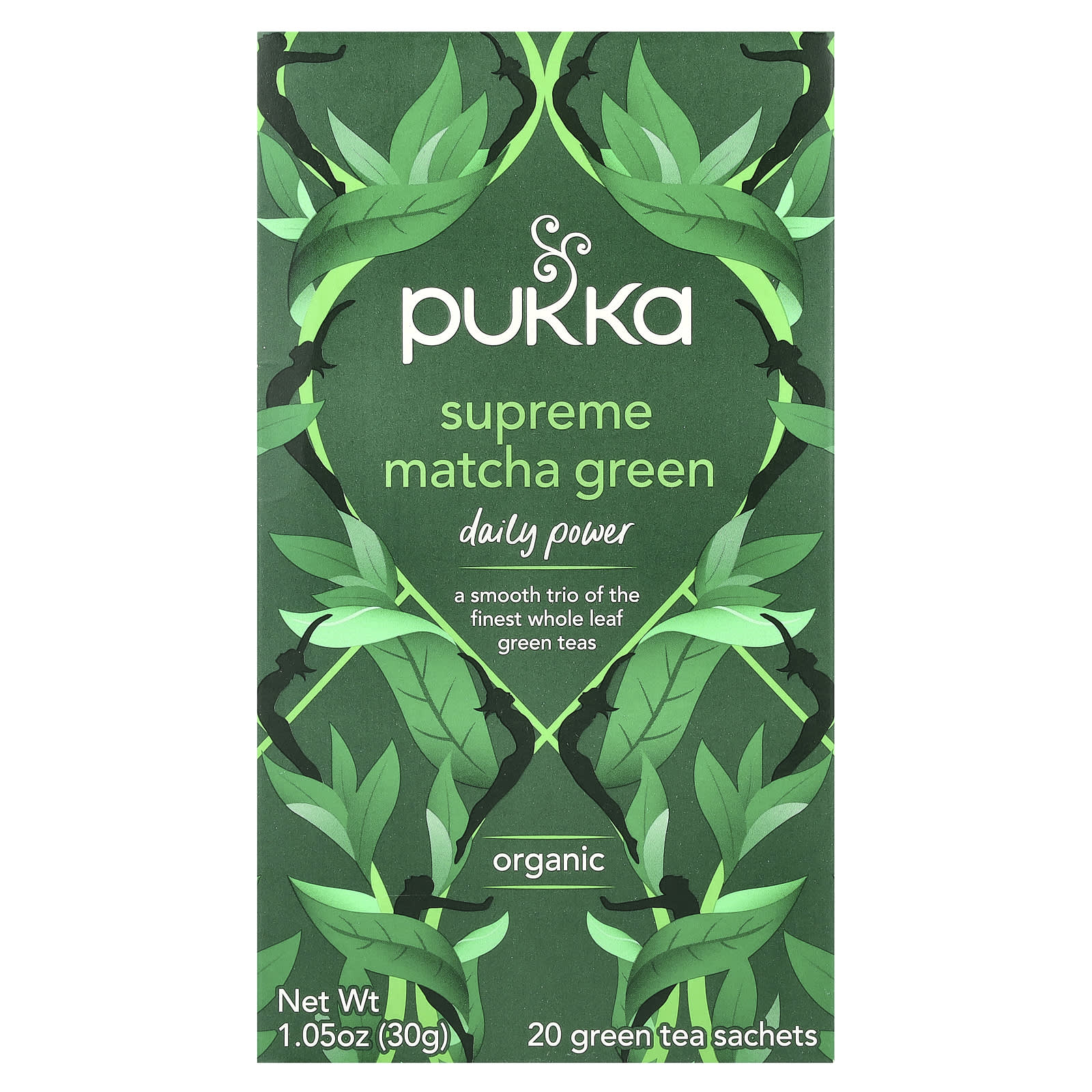 Pukka Herbs Organic Green Tea Supreme Matcha Green 20 пакетиков 30 г 105 унции 1590₽