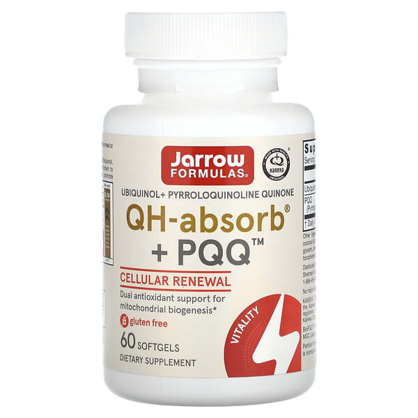 Jarrow Formulas, убихинол, QH-Absorb + PPQ, 60 мягких таблеток