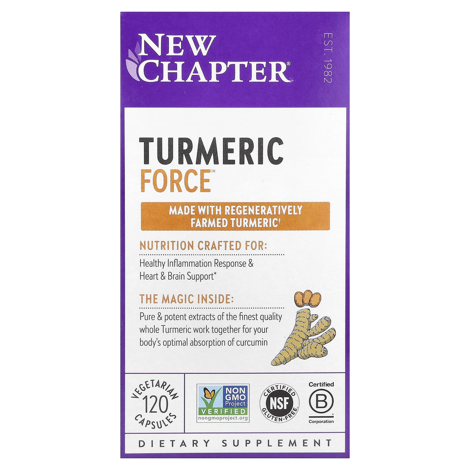 New Chapter Turmeric Force 120 вегетарианских капсул 8390₽