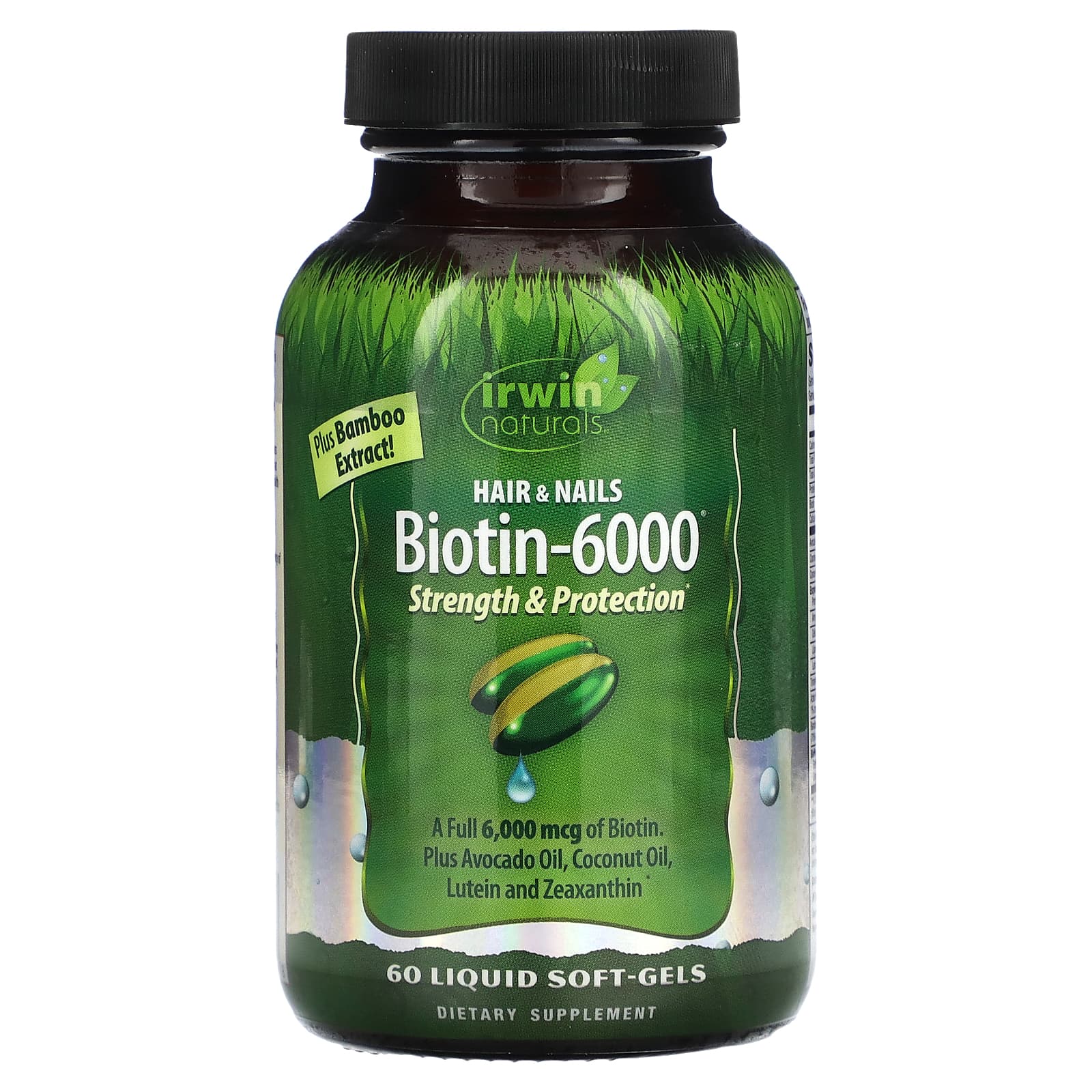 Irwin Naturals Биотин-6000 60 мягких таблеток 3690₽