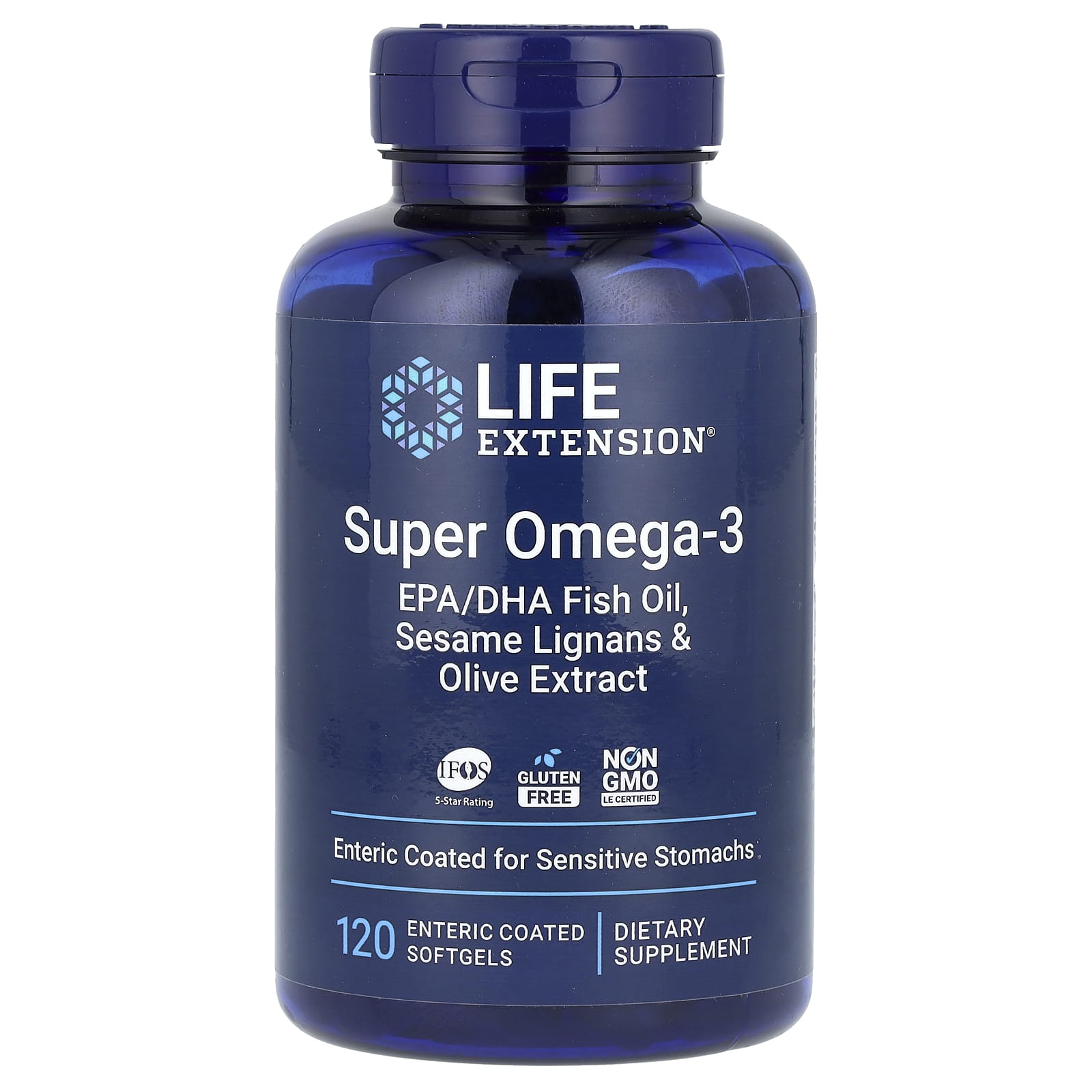 Life Extension Super Omega-3 рыбий жир с ЭПК и ДГК 120 капсул покрытых кишечнорастворимой оболочкой 5490₽