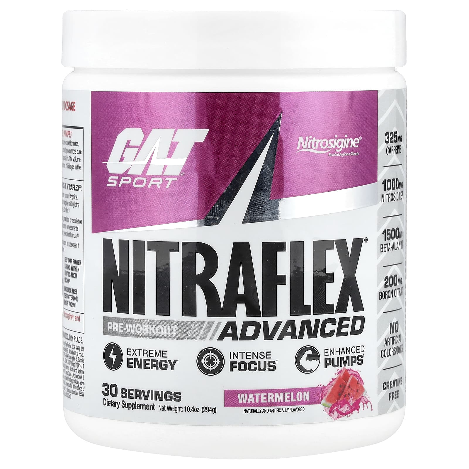 GAT, Sport, NITRAFLEX, арбуз, 294 г (10,4 унции)