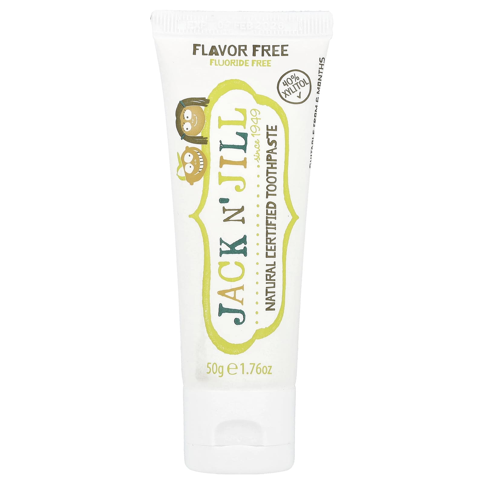 Jack n Jill Натуральная зубная паста без ароматизаторов 176 унций 50 г 1890₽