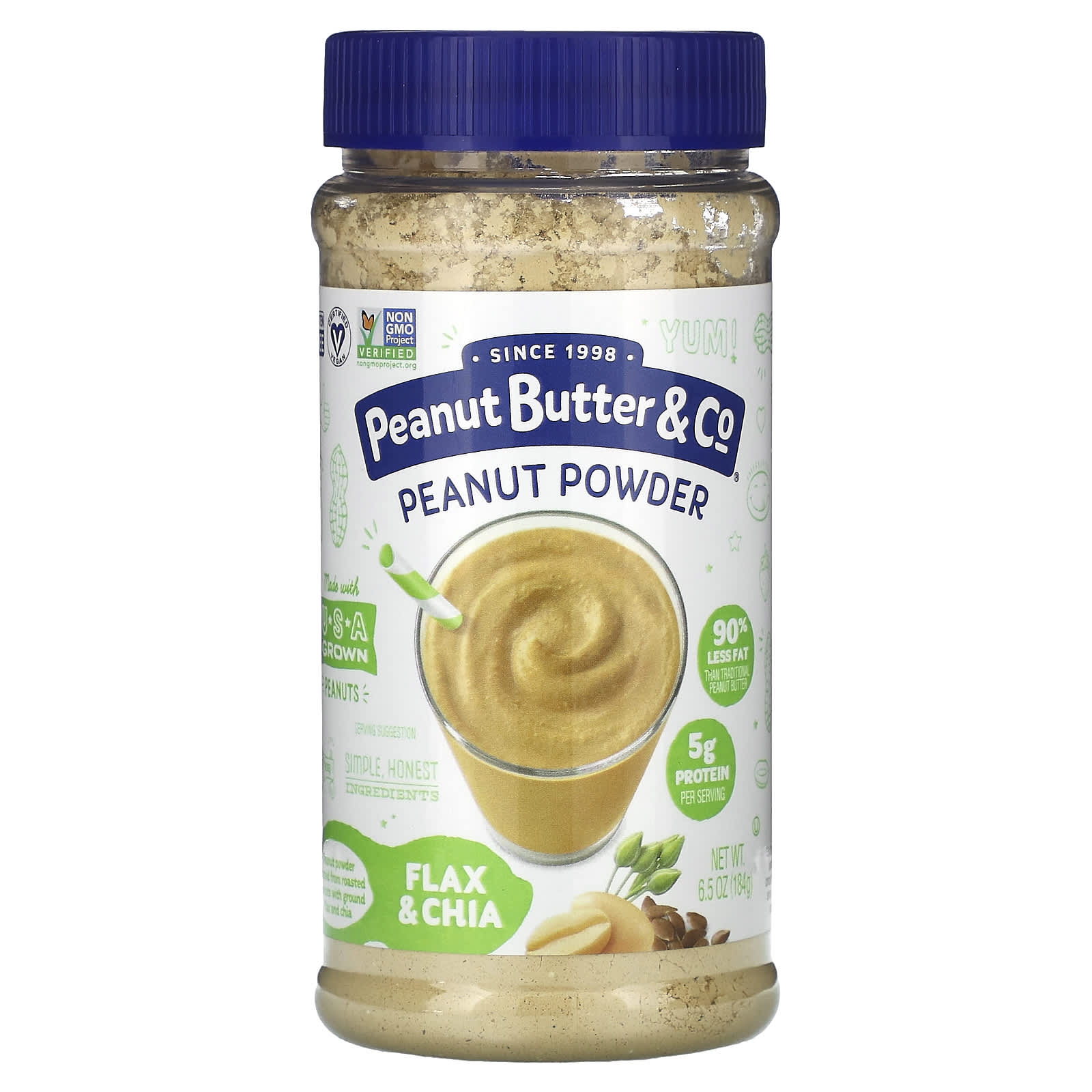 Peanut Butter - Co Арахисовый порошок лен и чиа 184 г 65 унции 1690₽
