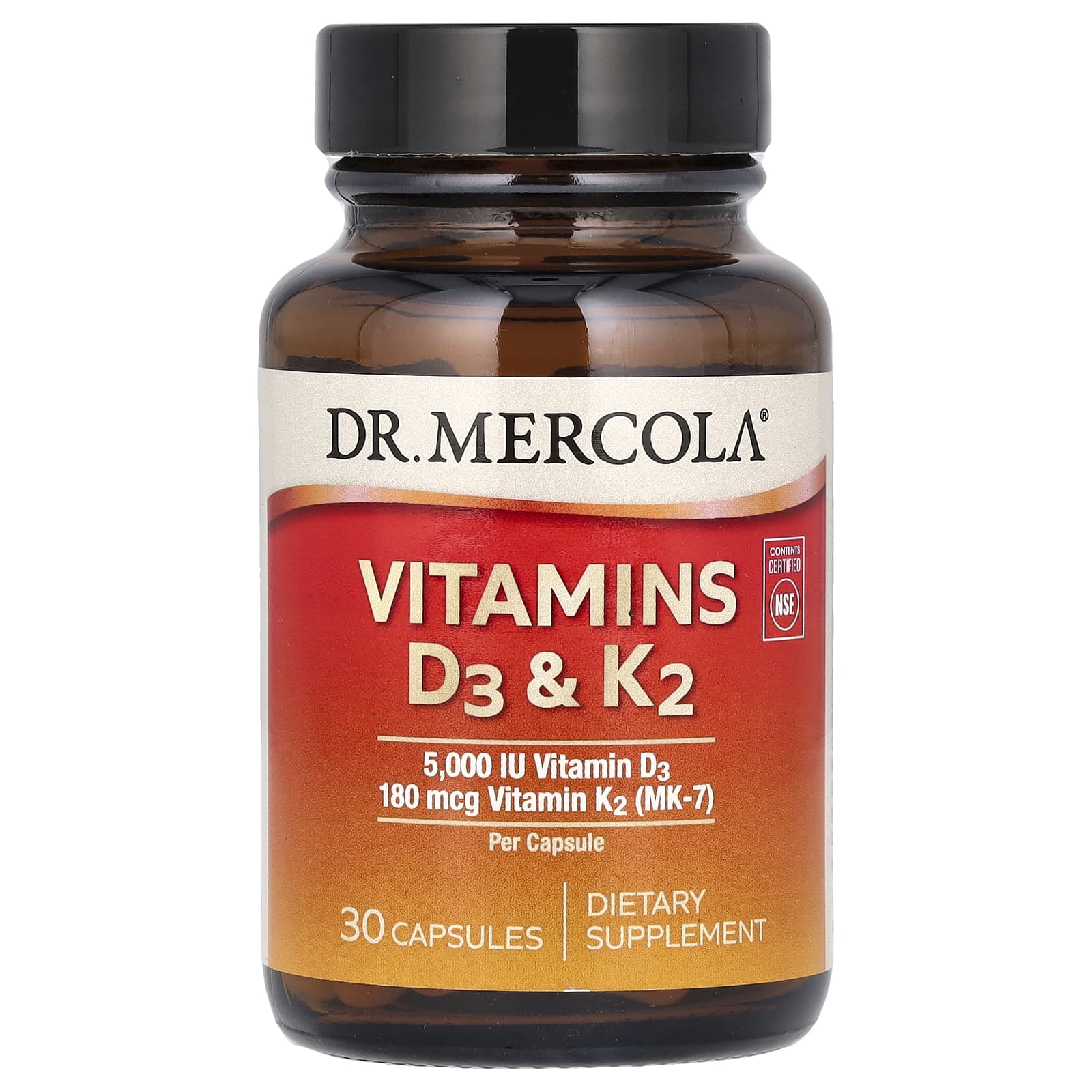 Dr Mercola витамины D3 и K2 30 капсул 6290₽