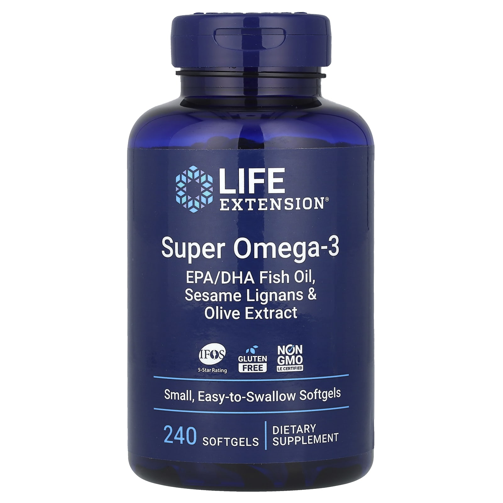 Life Extension Super Omega-3 добавка с омега-3 240 капсул 5690₽