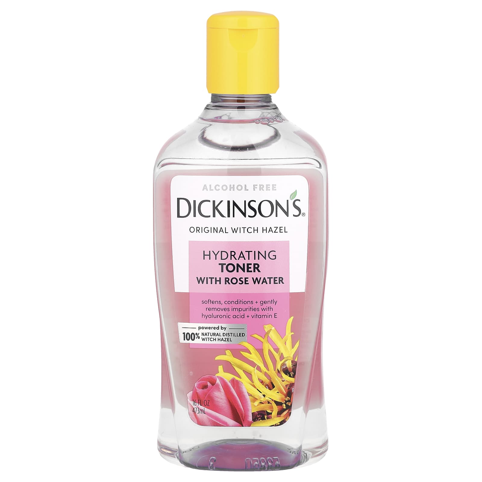 Dickinson Brands, Original Witch Hazel, увлажняющий тоник с розовой водой, без спирта, 473 мл (16 жидк. Унций)