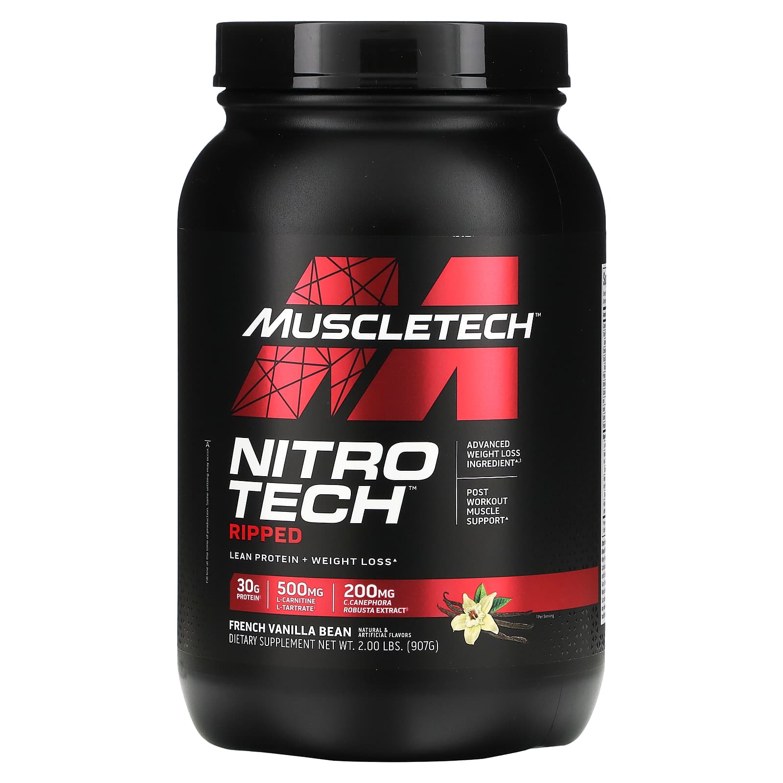 MuscleTech Nitro Tech Ripped постный белок для снижения веса стручки французской ванили 907 г 2 фунта 6690₽