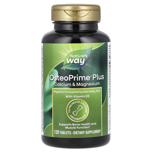 Nature's Way, OsteoPrime Plus, кальций и магний, 120 таблеток