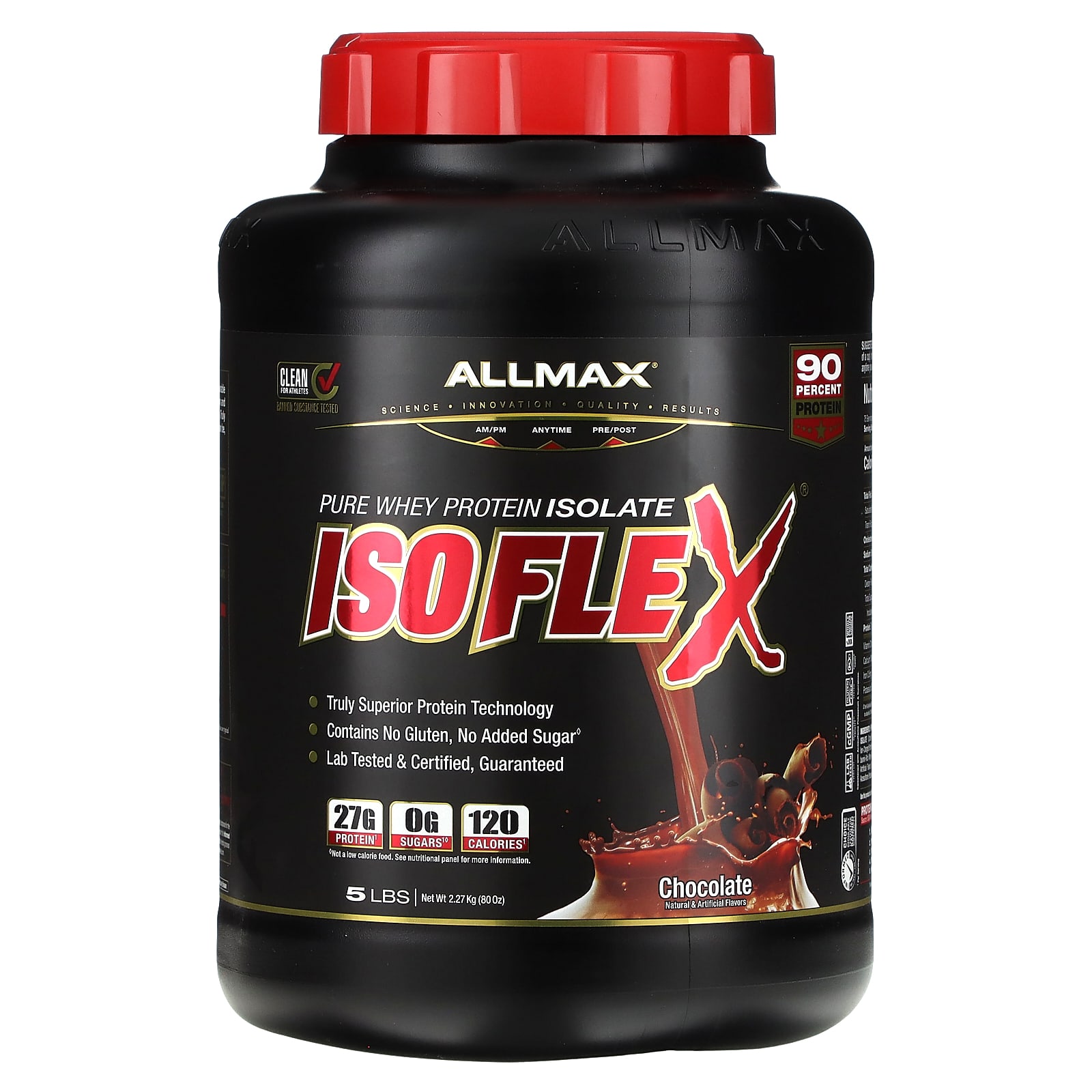 ALLMAX ISOFLEX чистый изолят сывороточного протеина шоколад 227 кг 5 фунтов 24690₽