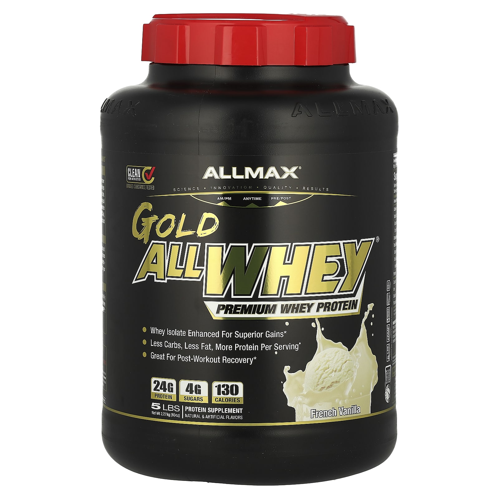 ALLMAX Gold AllWhey сывороточный протеин премиального качества французская ваниль 227 кг 5 фунтов 14690₽