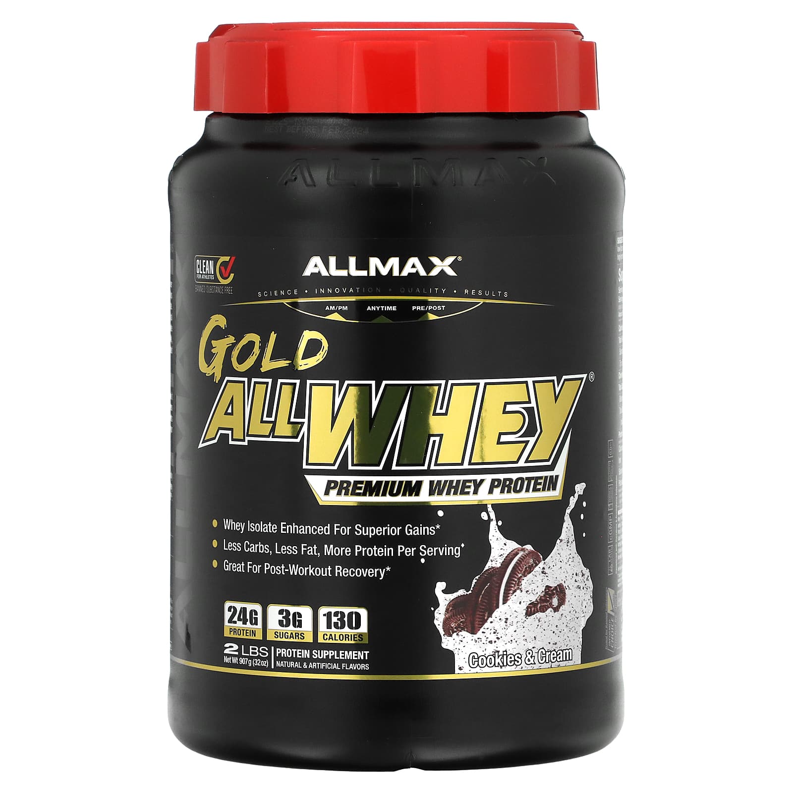 ALLMAX GOLD ALLWHEY сывороточный протеин премиального качества печенье и сливки 907 г 32 унции 8090₽