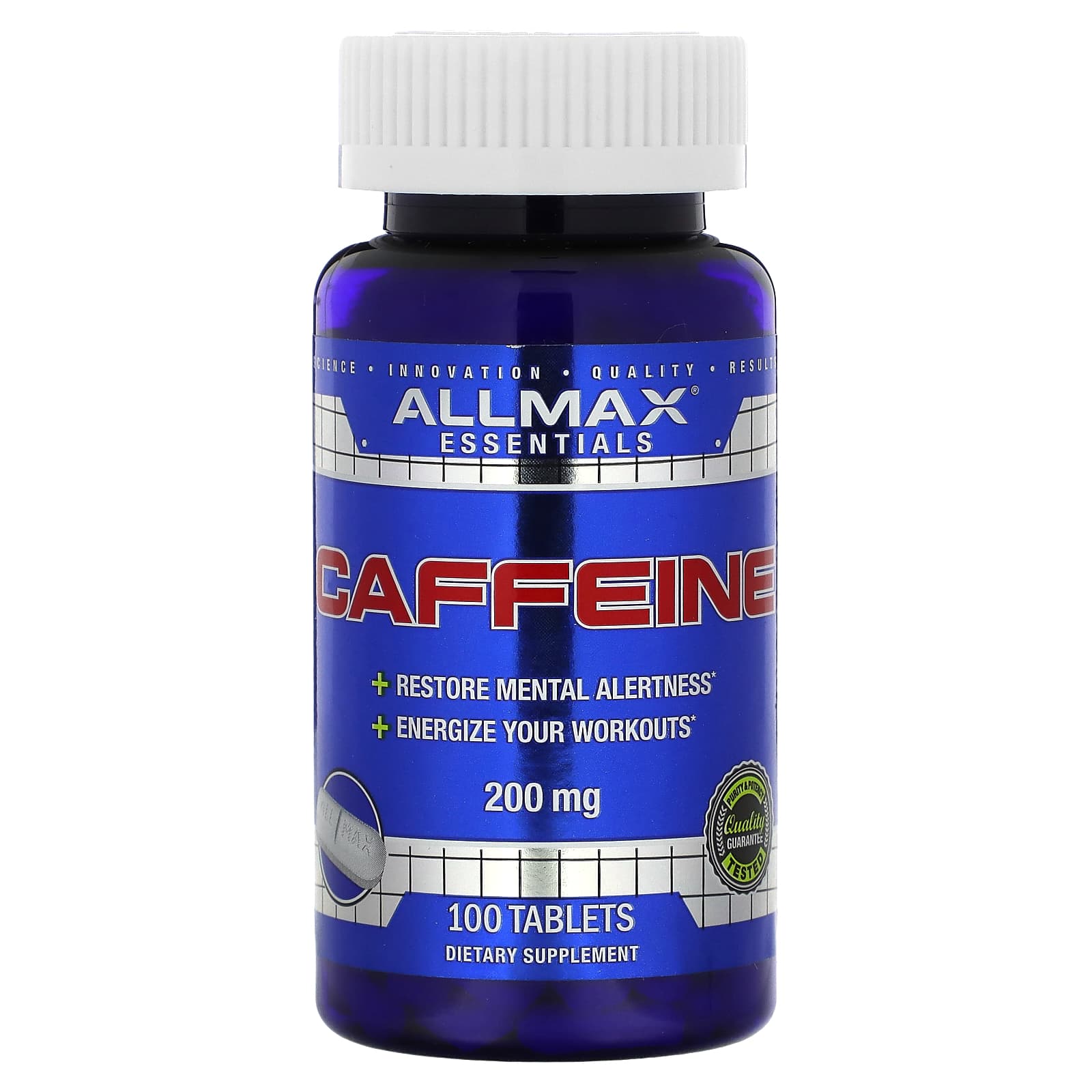 ALLMAX Essentials кофеин 200 мг 100 таблеток 1790₽