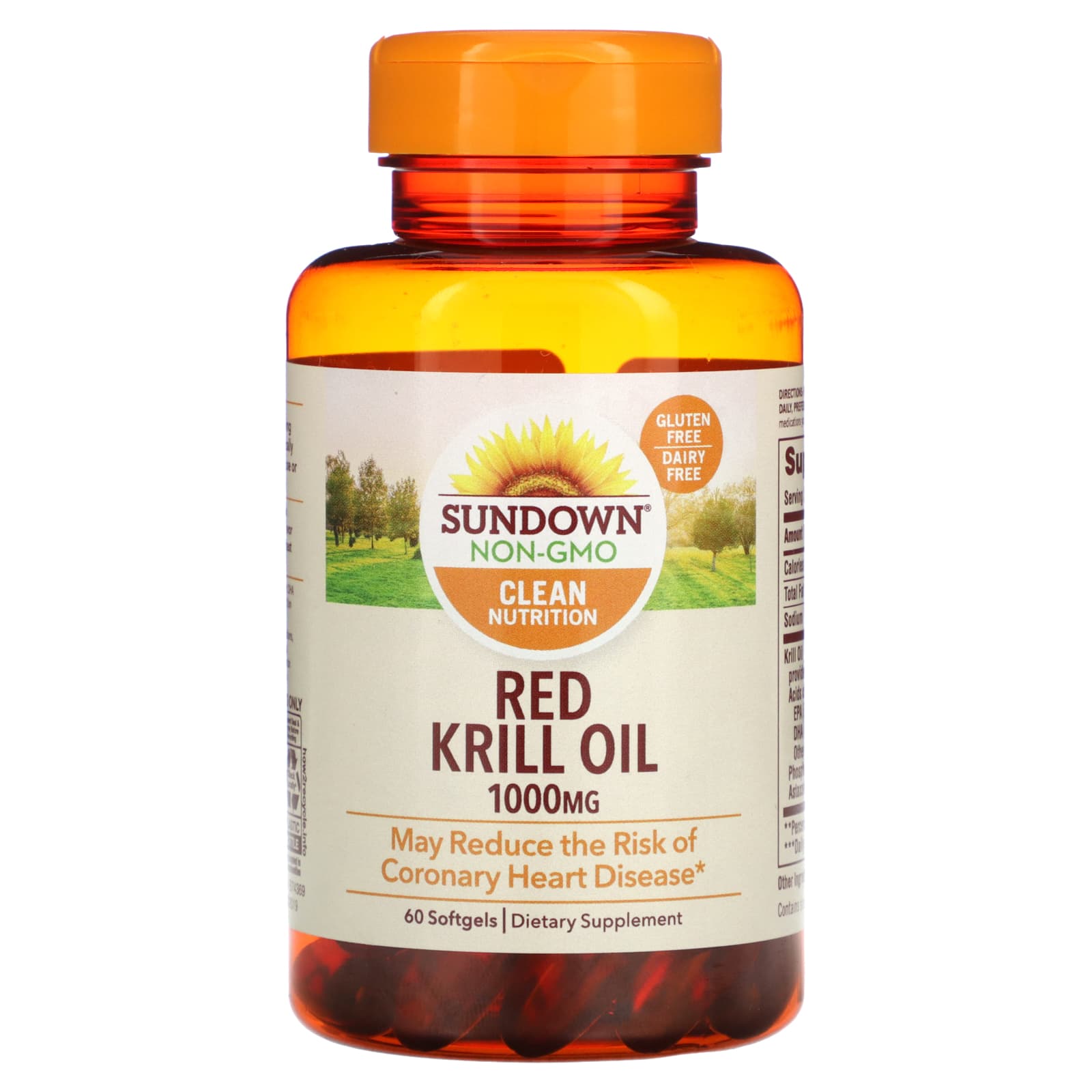 Sundown Naturals Масло красного криля 1000 мг 60 мягких таблеток 6790₽