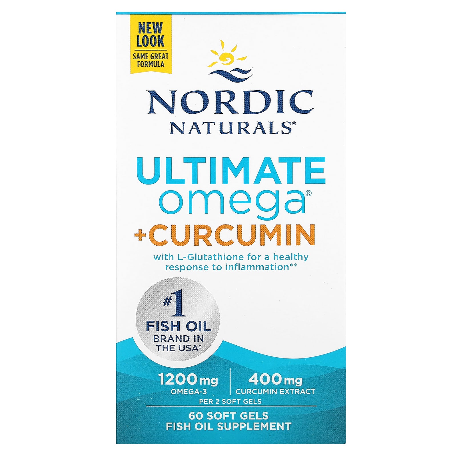 Nordic Naturals Ultimate Omega Curcumin 60 мягких таблеток 8390₽