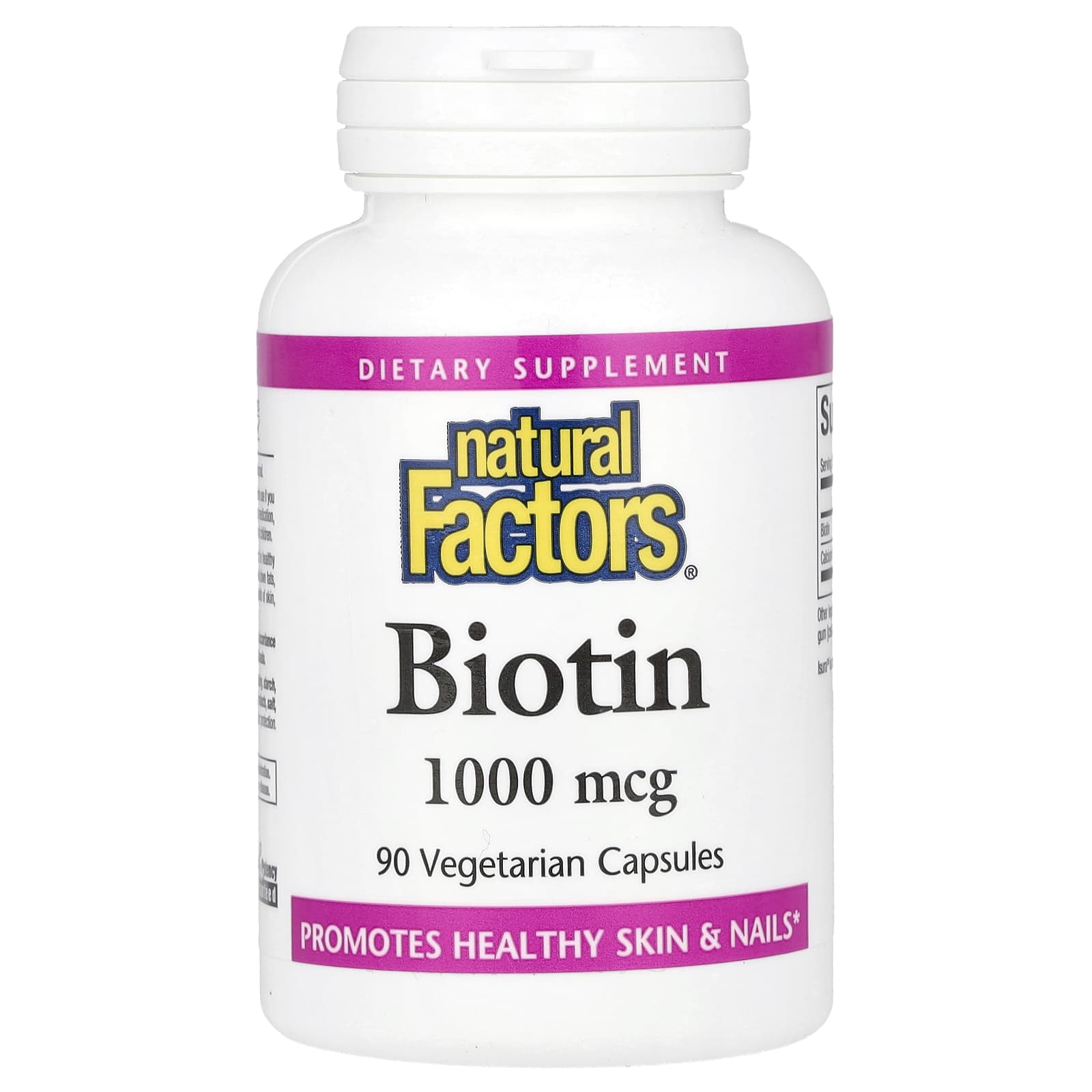 Natural Factors Биотин 1000 мкг 90 вегетарианских капсул 1890₽