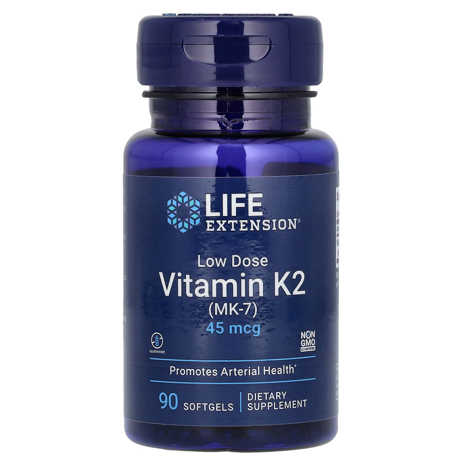 Life Extension небольшая доза витамина К2 МК-7 45 мкг 90 мягких желатиновых капсул 2590₽