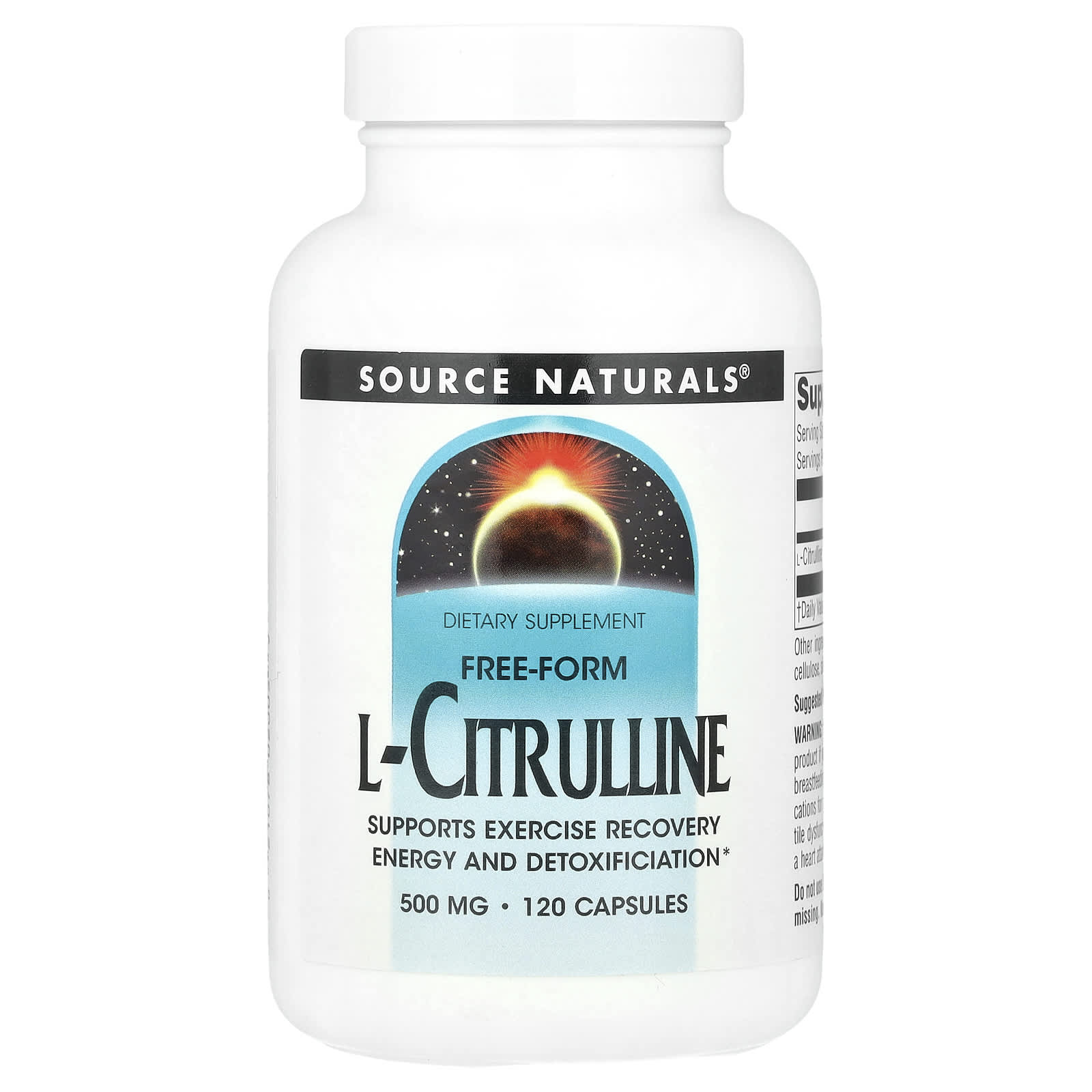 Source Naturals L-цитруллин 500 мг 120 капсул 125 мг в 1 капсуле 3790₽