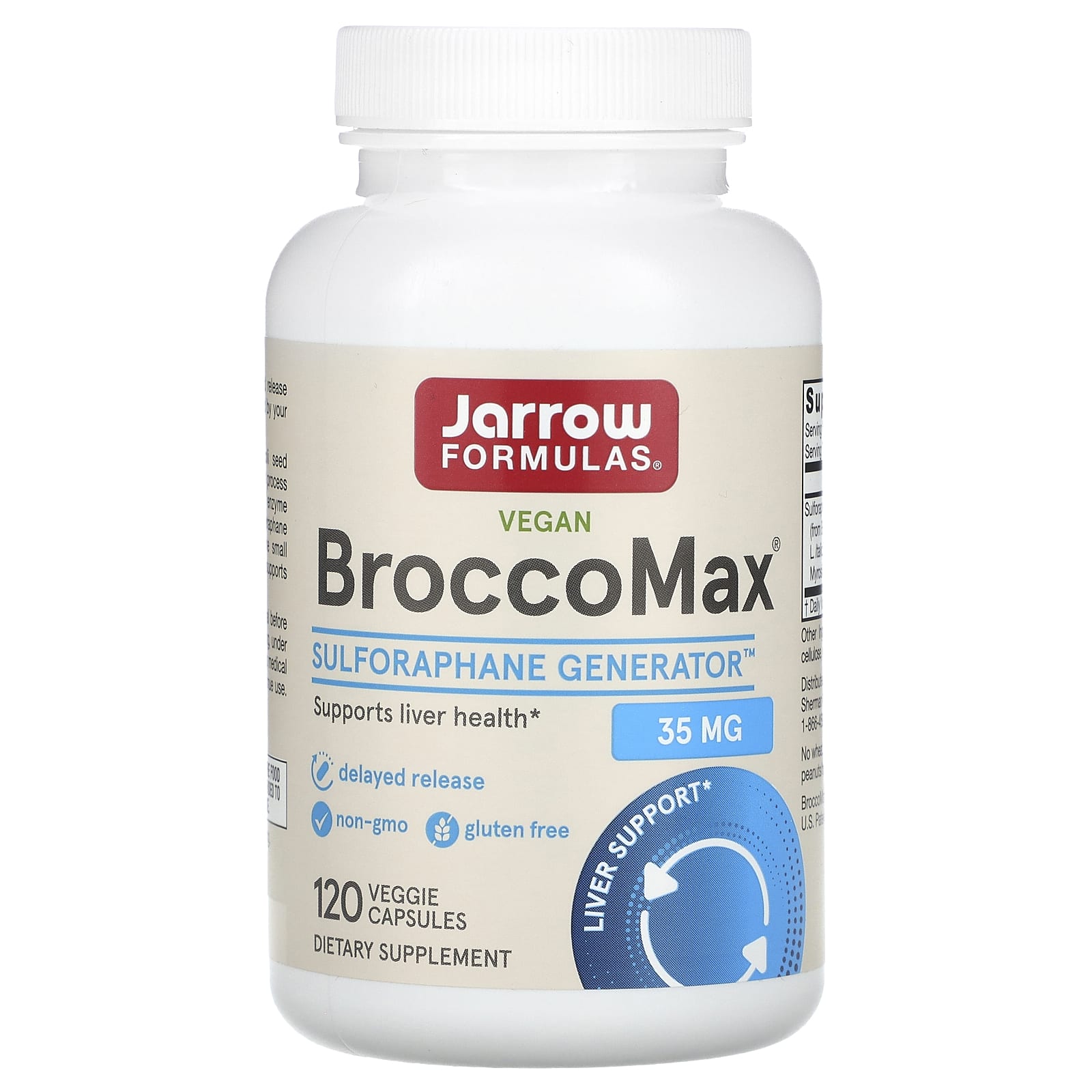 Jarrow Formulas BroccoMax веганская добавка 35 мг 120 растительных капсул 7890₽