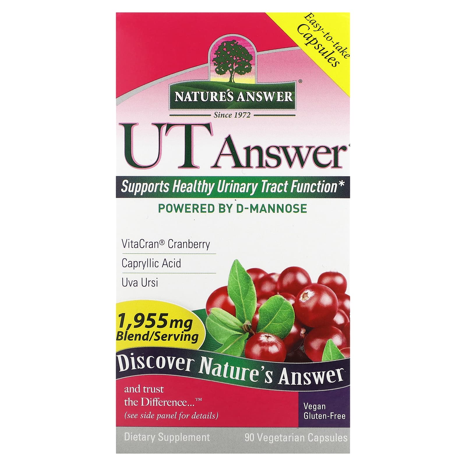 Natures Answer UT Answer 1955 мг 90 вегетарианских капсул 65166 мг в 1 капсуле 4990₽