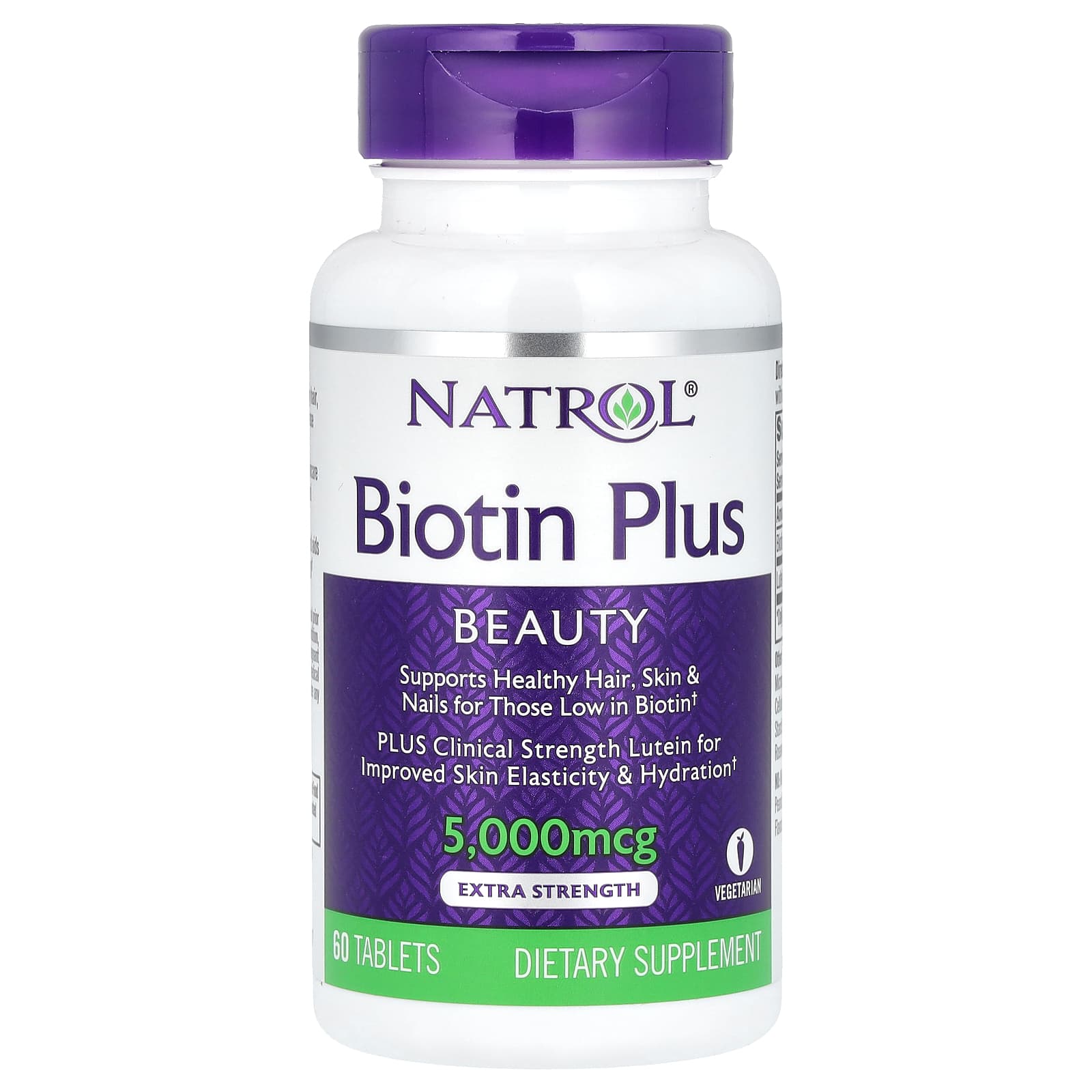 Natrol Biotin Plus повышенная эффективность 5000 мкг 60 таблеток 2690₽