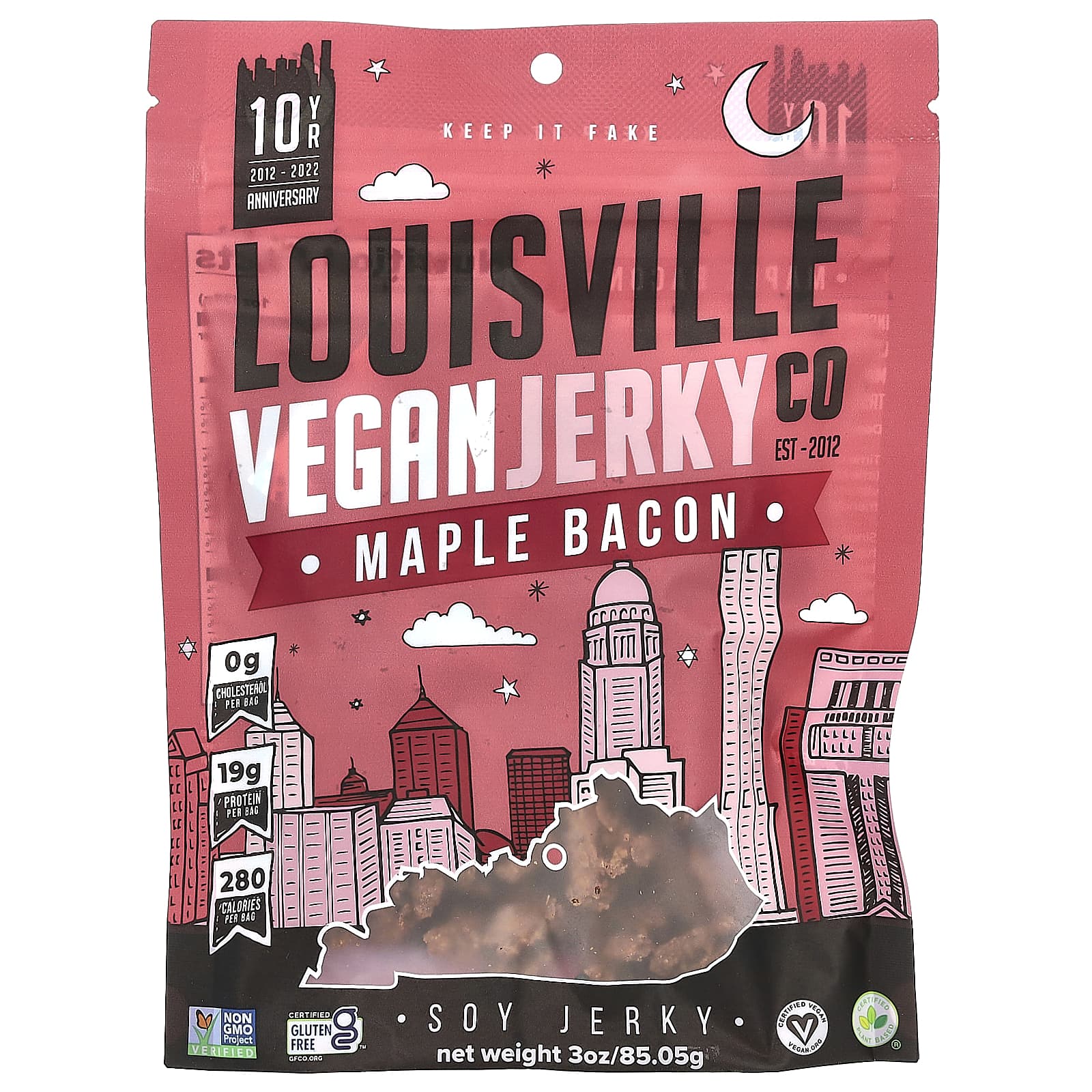 Louisville Vegan Jerky Co Soy Jerky кленовый бекон 8505 г 3 унции 1790₽