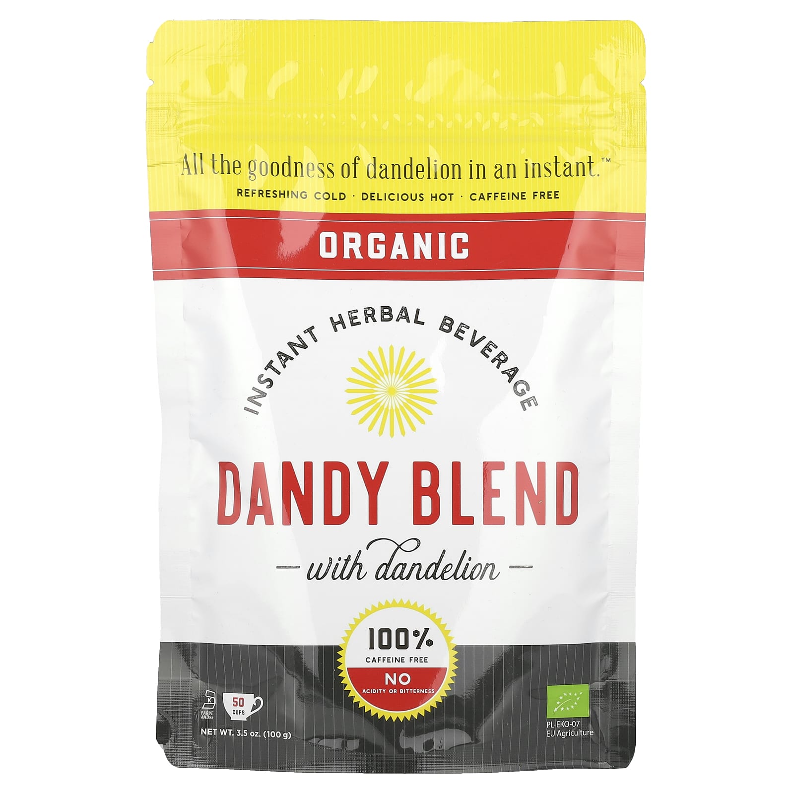 Dandy Blend растворимый травяной напиток с органическим одуванчиком без кофеина 100 г 353 унции 2090₽
