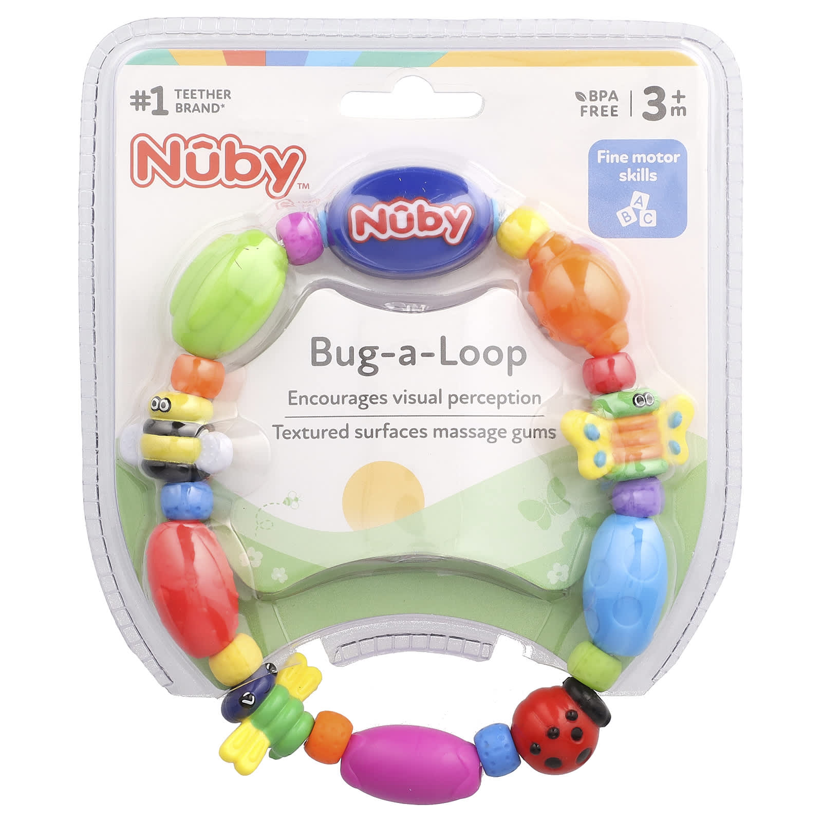 Nuby Bug-a-Loop прорезыватель для зубов для детей от 3 месяцев 1 шт 1690₽