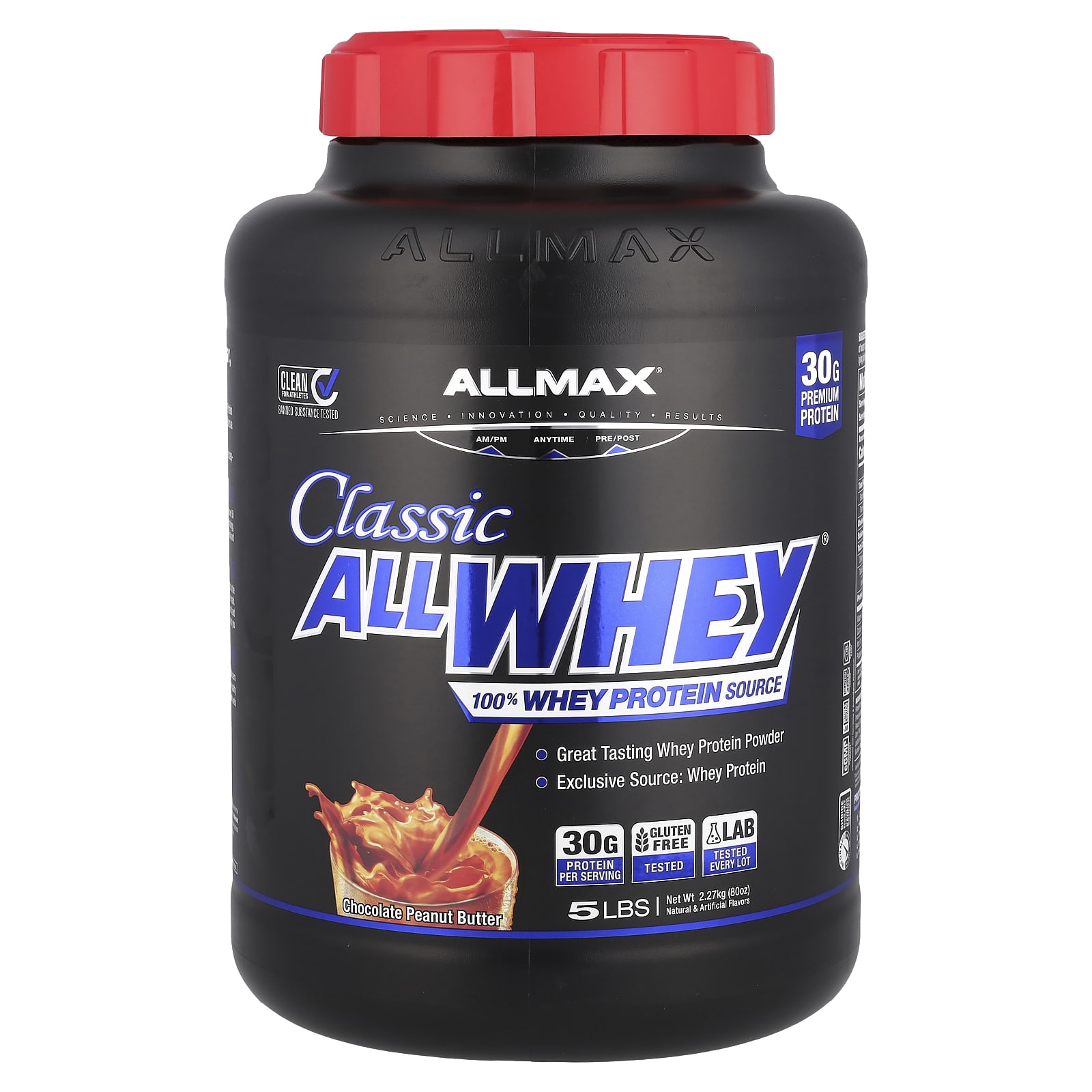 ALLMAX Classic AllWhey 100 сывороточный протеин шоколад и арахисовое масло 227 кг 5 фунтов 14090₽