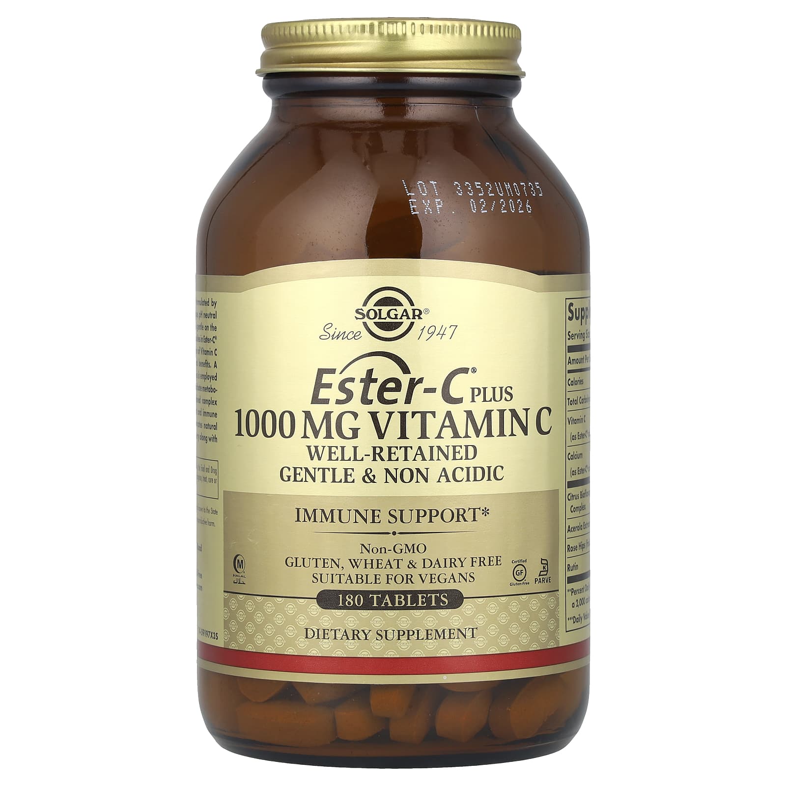 Solgar Ester-C Plus витамин C 1000 мг 180 таблеток 5390₽