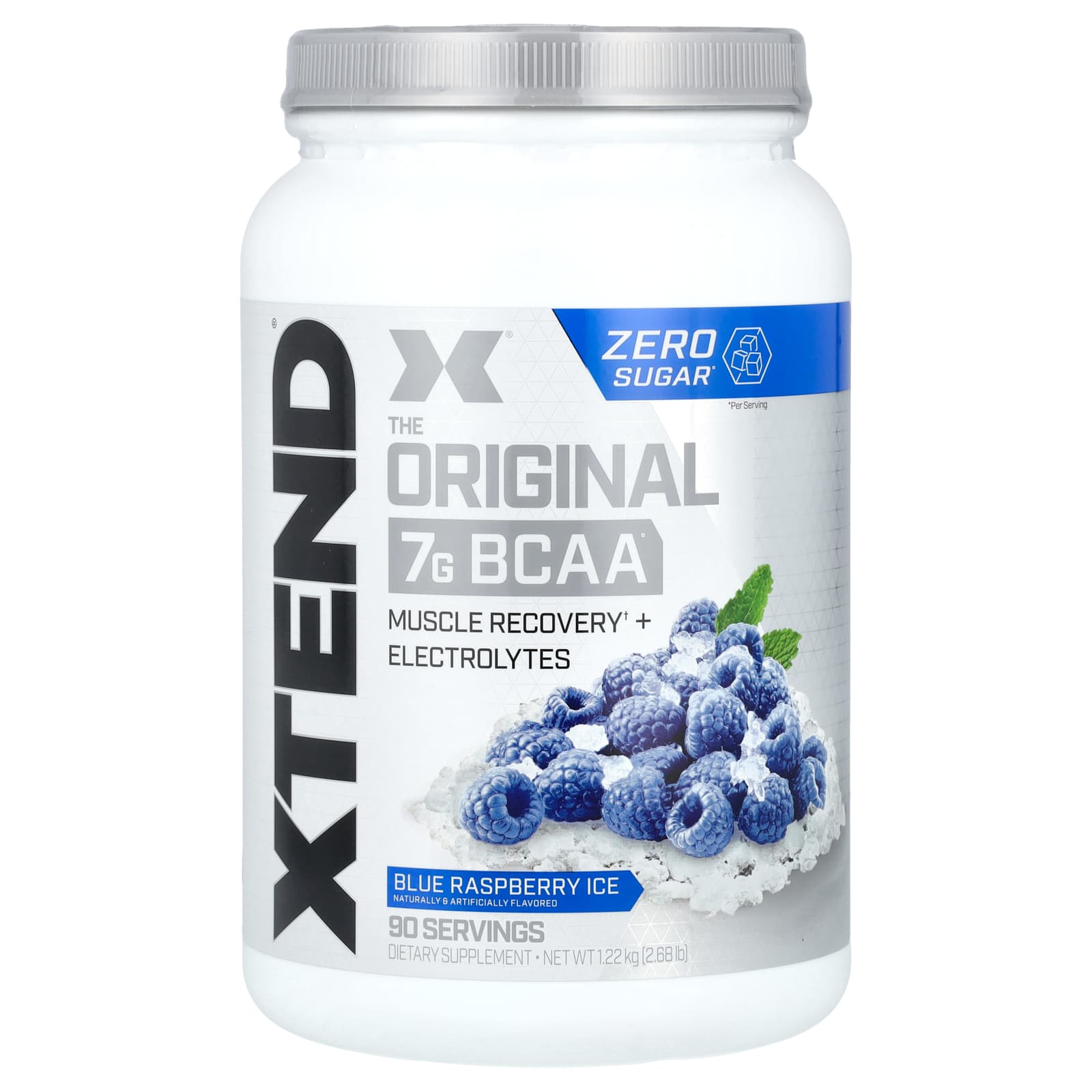 XTEND The Original 7 г аминокислот с разветвленной цепью BCAA со вкусом голубой малины 126 кг 278 фунта 12390₽