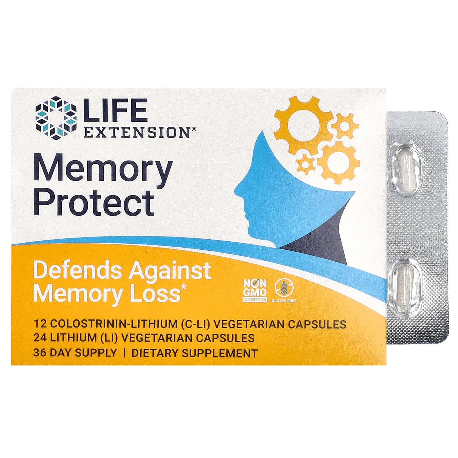 Life Extension Memory protect 36 вегетарианских капсул 3390₽