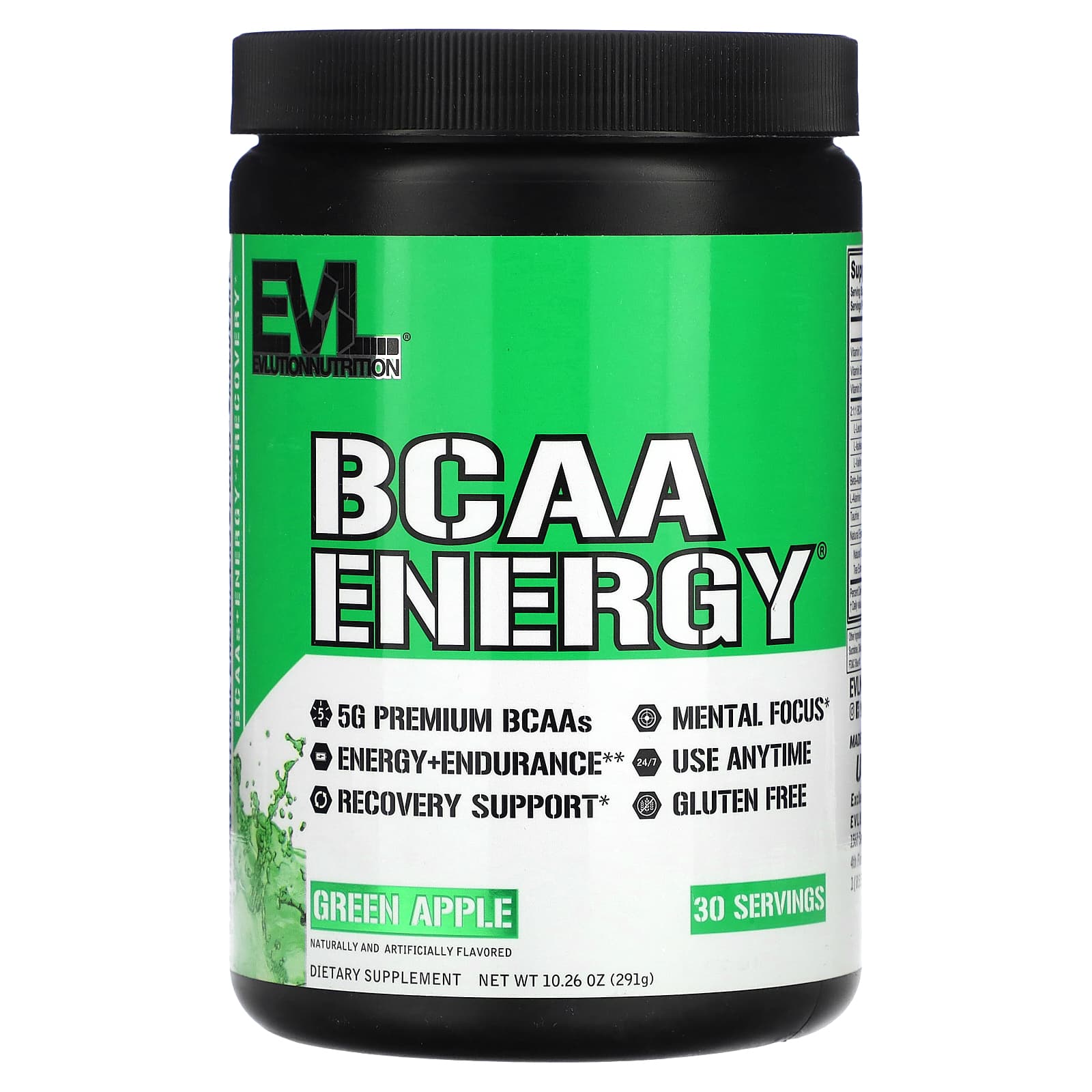 EVLution Nutrition BCAA Energy Зеленое Яблоко 102 унций 291 г 2890₽