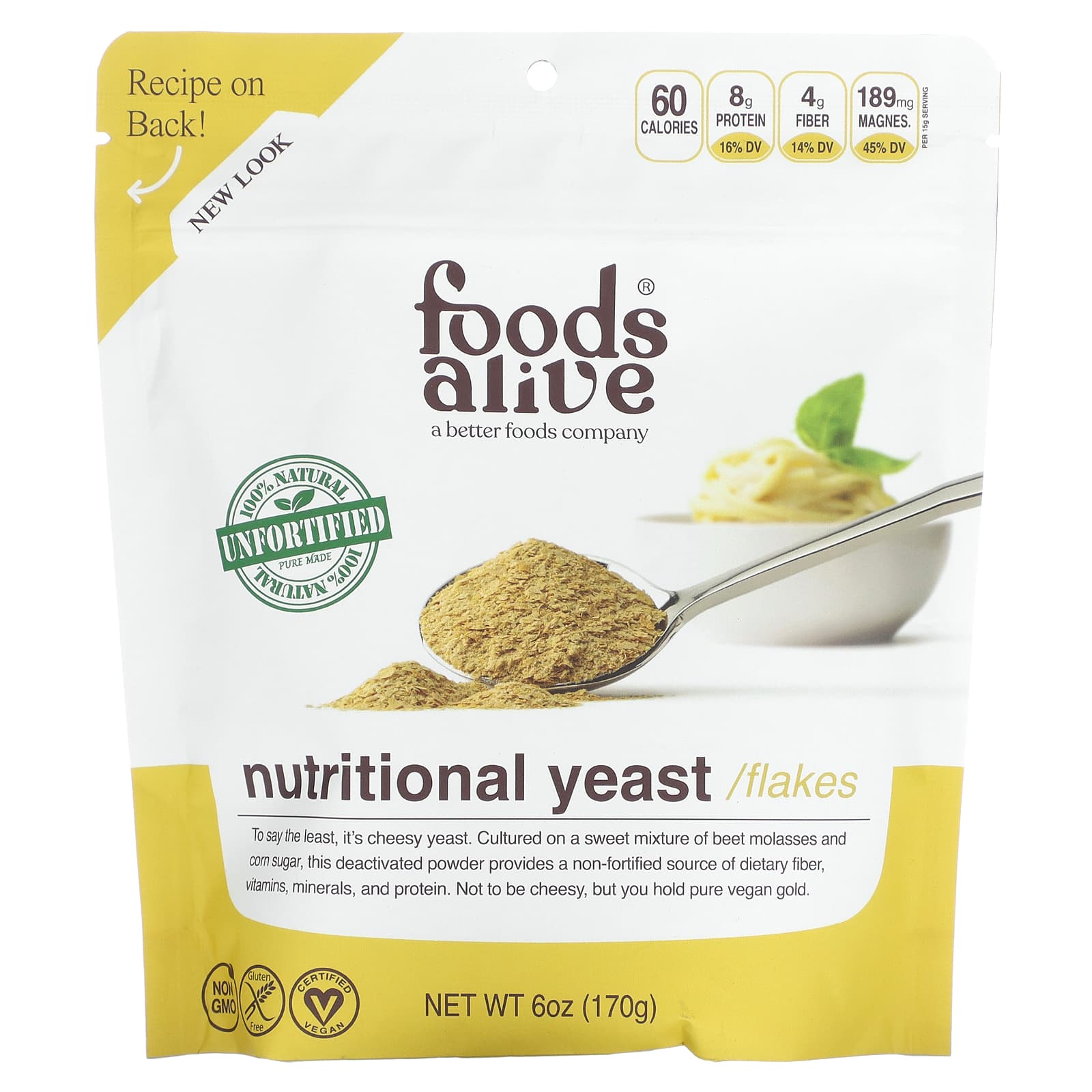 Foods Alive суперфуд необогащенные пищевые дрожжи 170 г 6 унций 1990₽