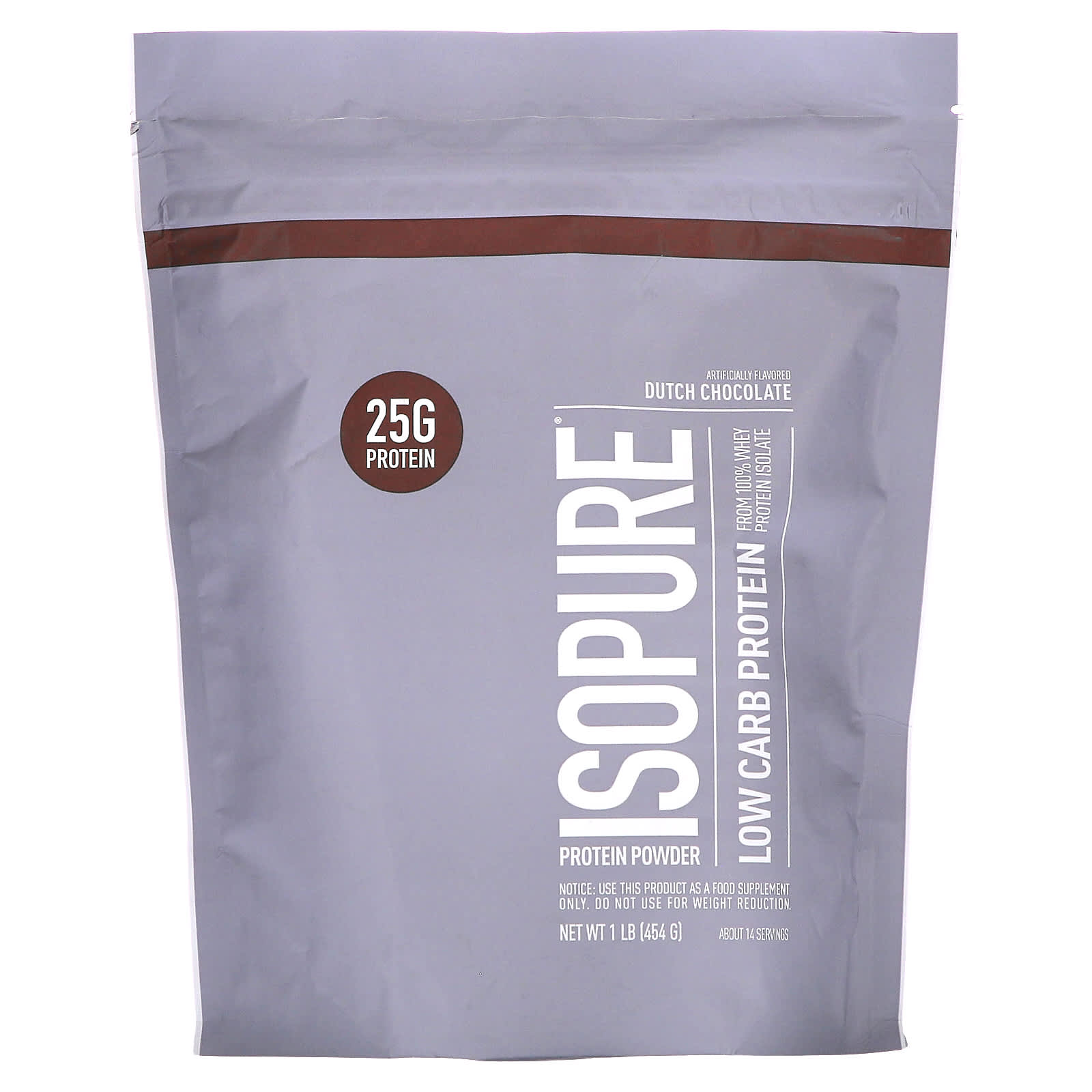 Isopure Протеиновый порошок с низким содержанием углеводов голландский шоколад 1 фунт 454 г 4990₽
