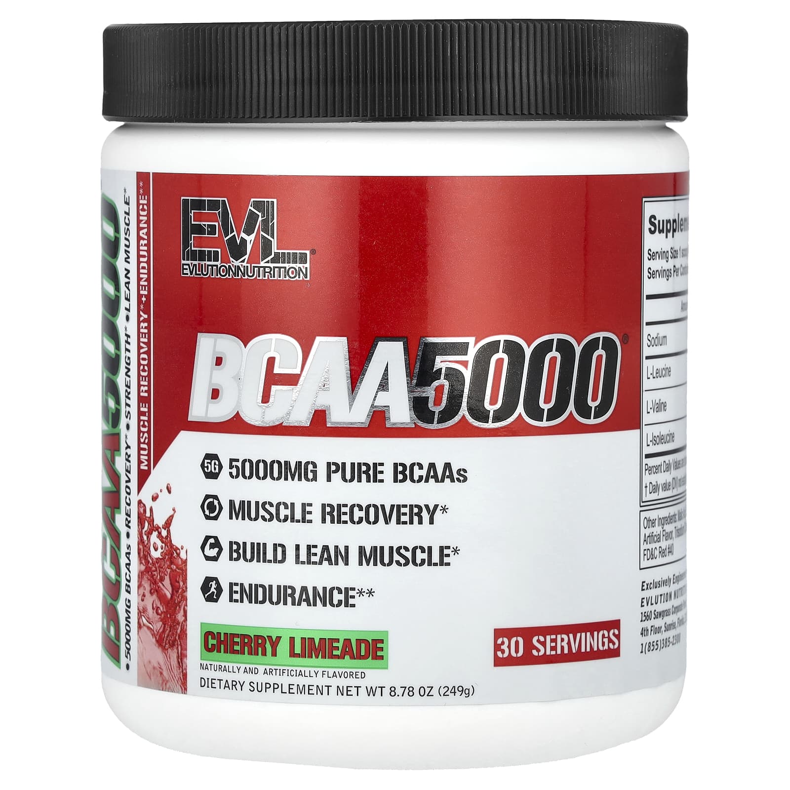 EVLution Nutrition BCAA 5000 Cherry Limeade 878 oz 249 g 3390₽