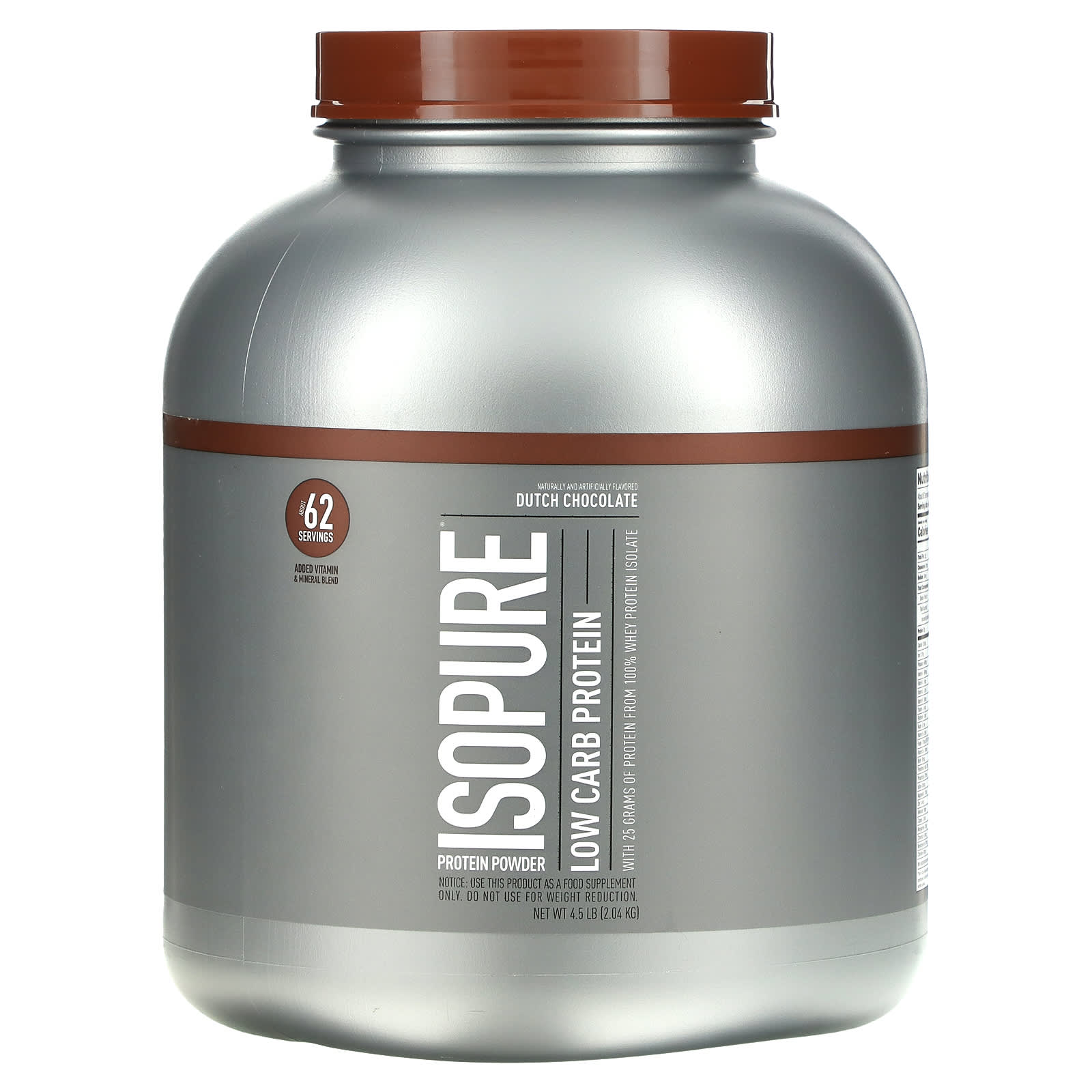 Isopure Низкоуглеводный протеиновый порошок датский шоколад 204 кг 45 фунта 20990₽